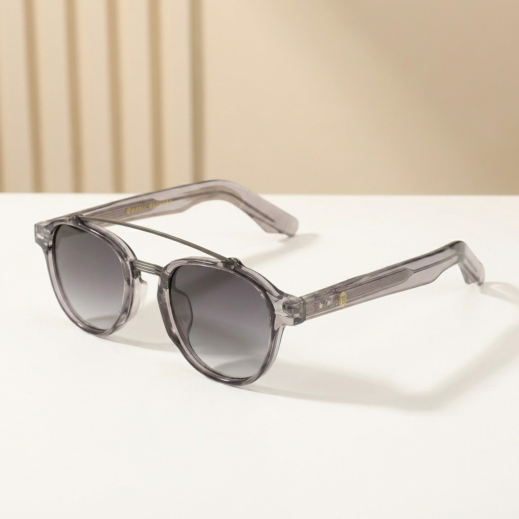 OG Smoke Orbit Luxe | Round Double-Bridge Gradient Sunglasses