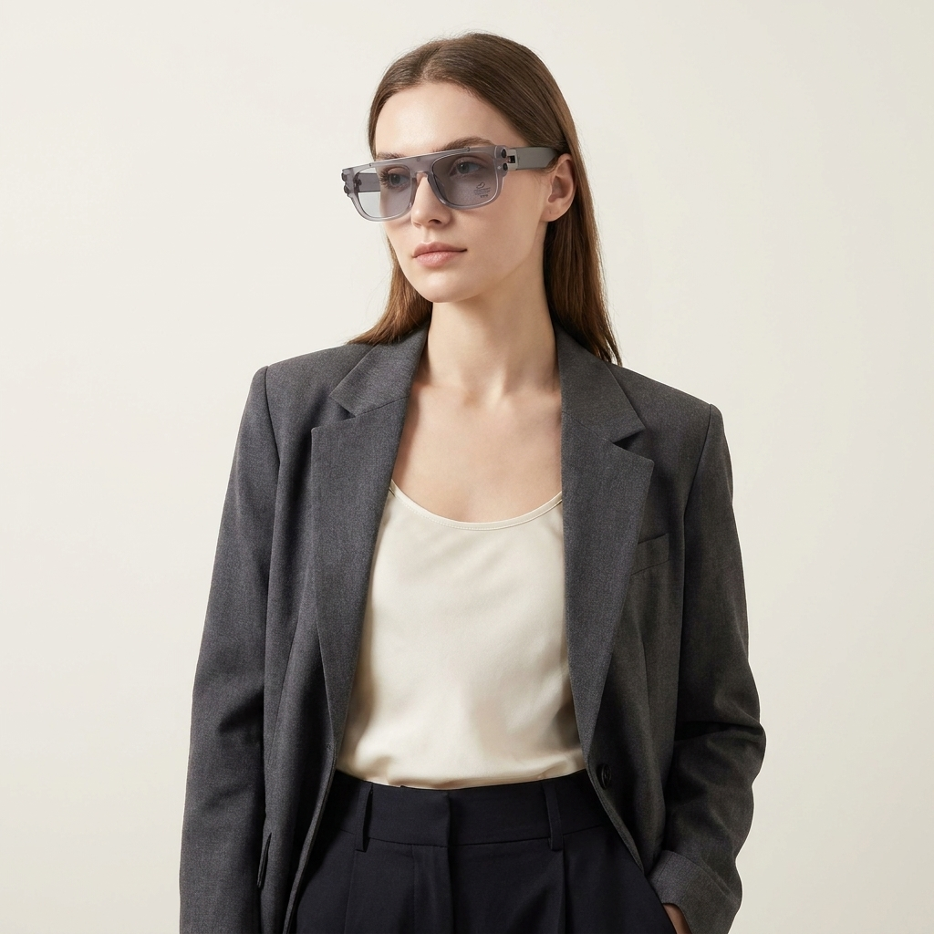 OG Smoke Prism Shield | Transparent Square Eyeglasses