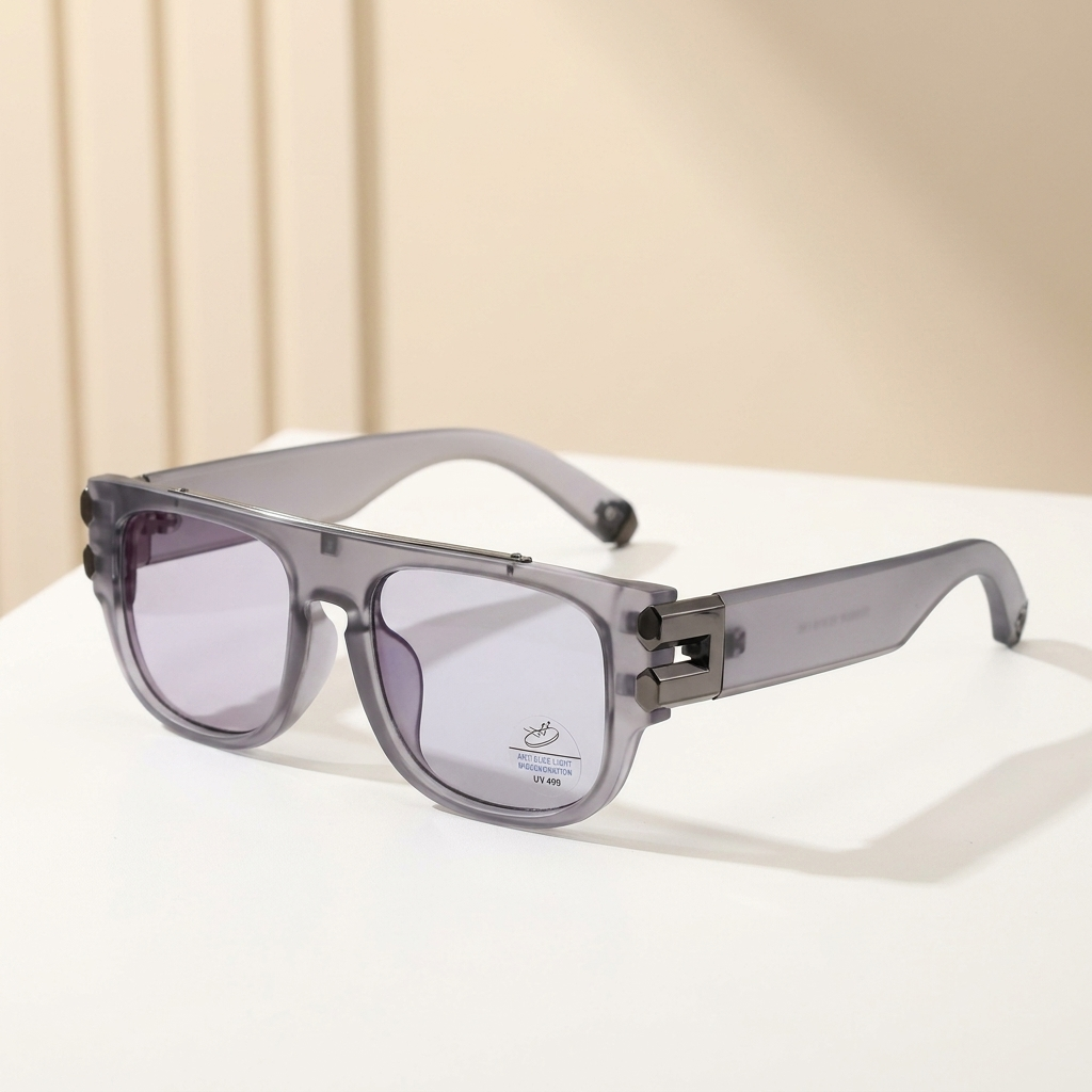 OG Smoke Prism Shield | Transparent Square Eyeglasses