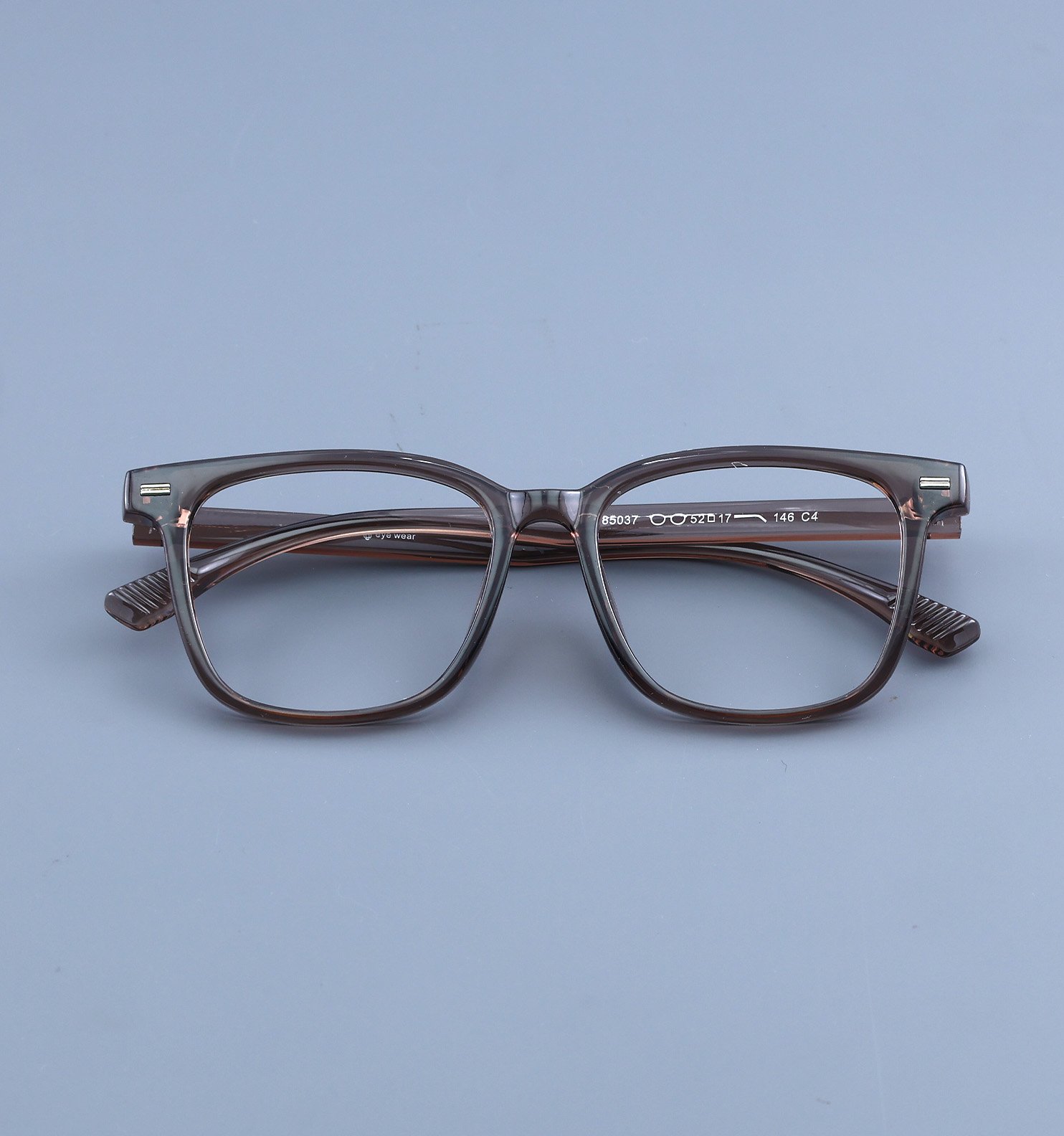OG Smoky Crystal Full Rim Square Eyeglasses for Men