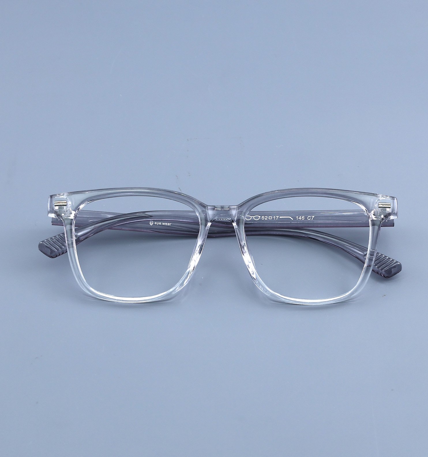 OG Smoky Crystal Full Rim Square Eyeglasses for Men