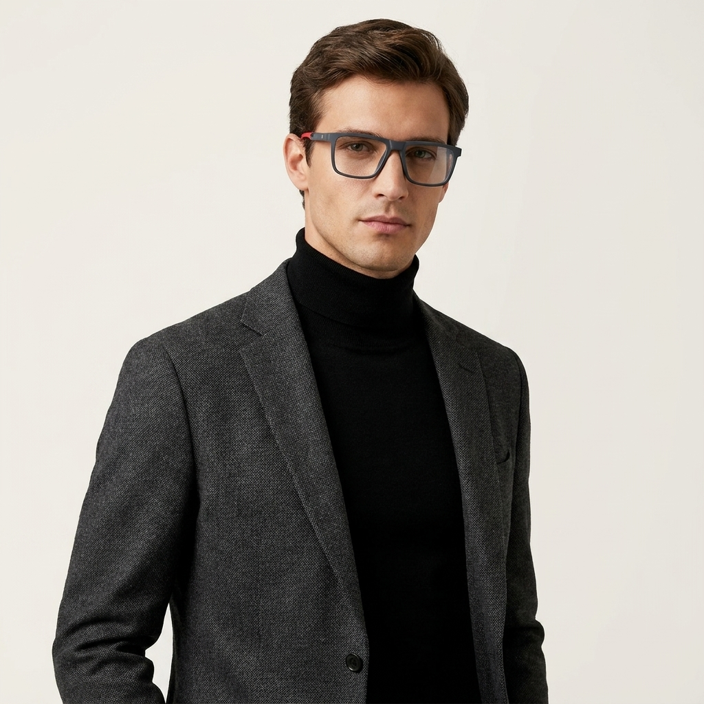 OG Square Active Full Rim Eyeglasses for Men | Sporty Square Frame