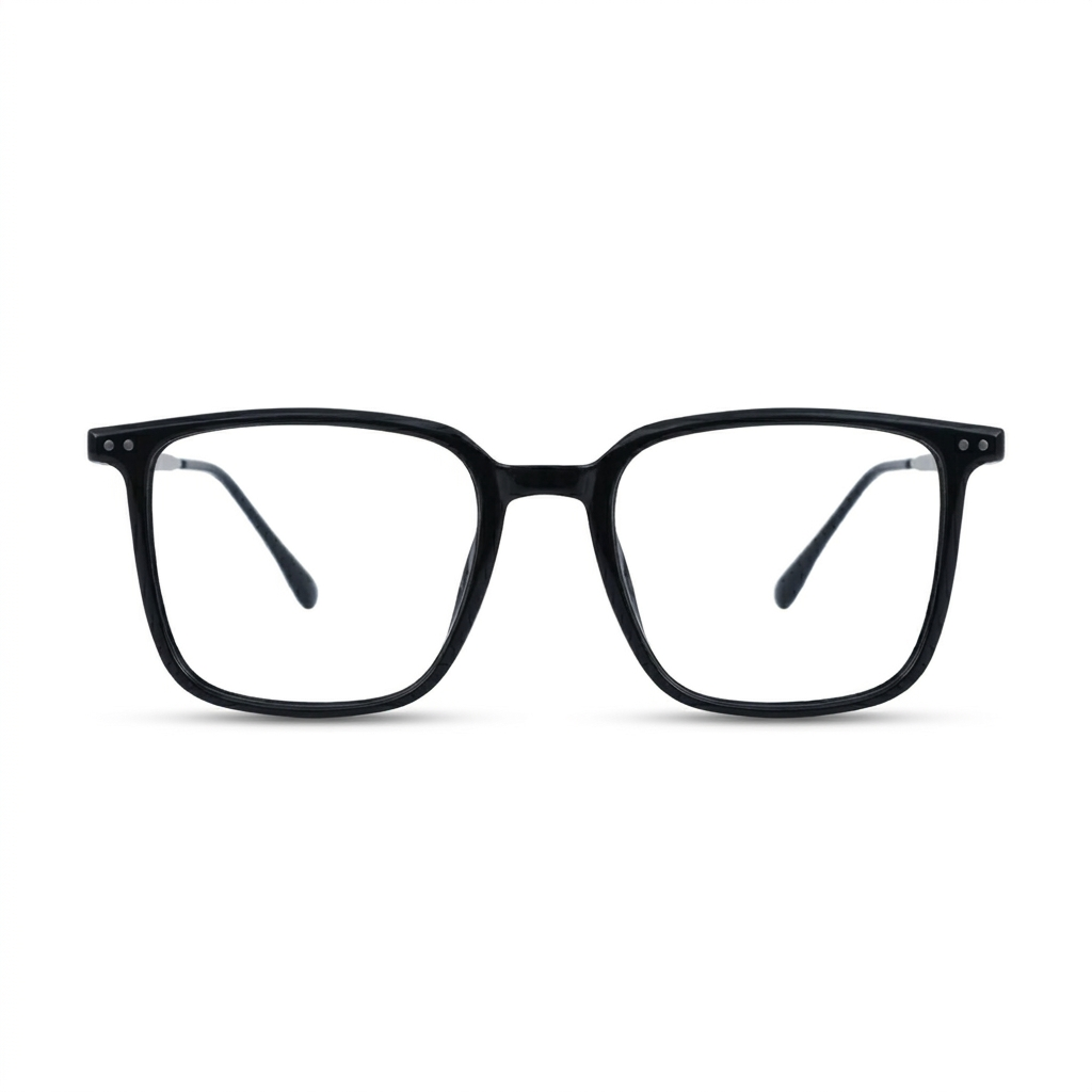 OG Square Everyday Full Rim Optical Frame – Black & Pink | Unisex Daily Wear Eyeglasses