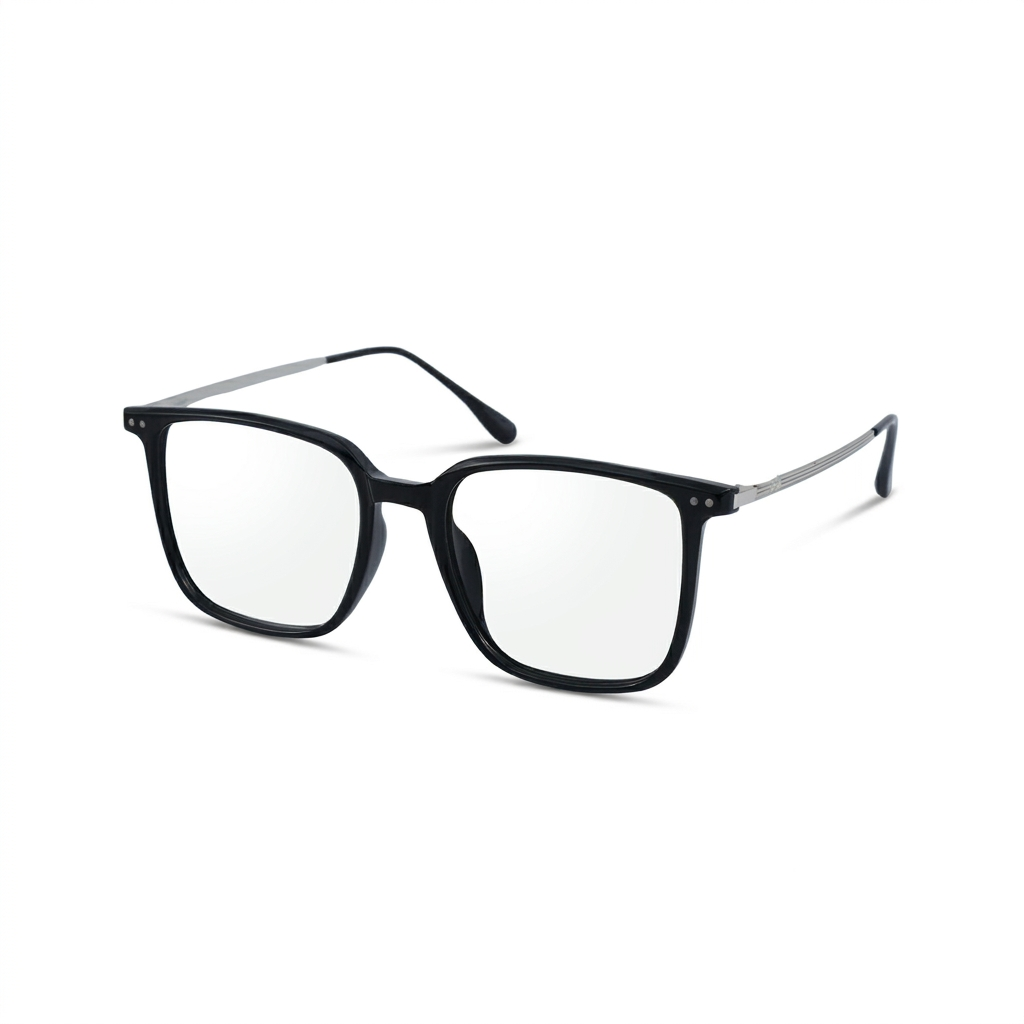 OG Square Everyday Full Rim Optical Frame – Black & Pink | Unisex Daily Wear Eyeglasses