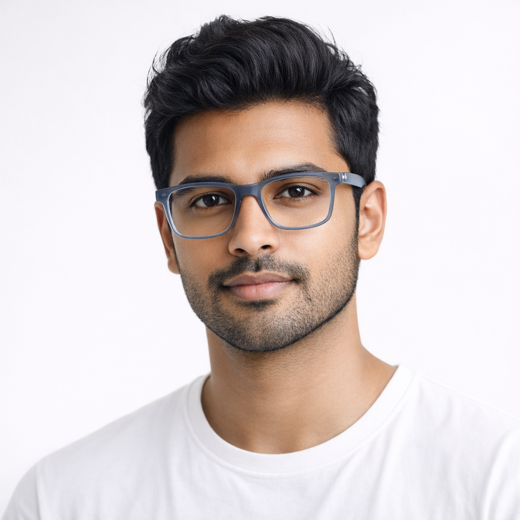 OG Square Frame Eyeglasses | Classic Full Rim Optical Frame for Men