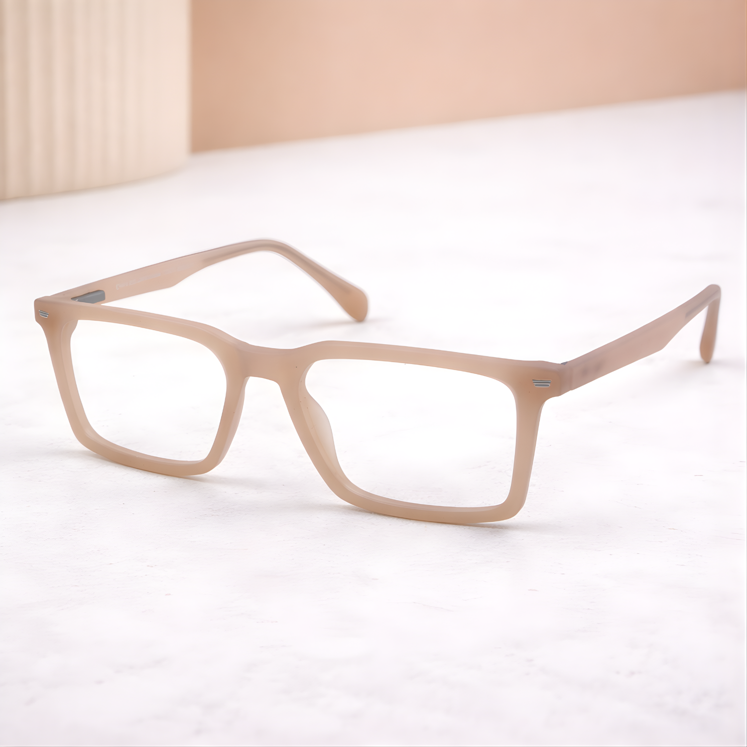 OG Square Modern Full Rim Eyeglasses for Men & Women – Brown & Grey