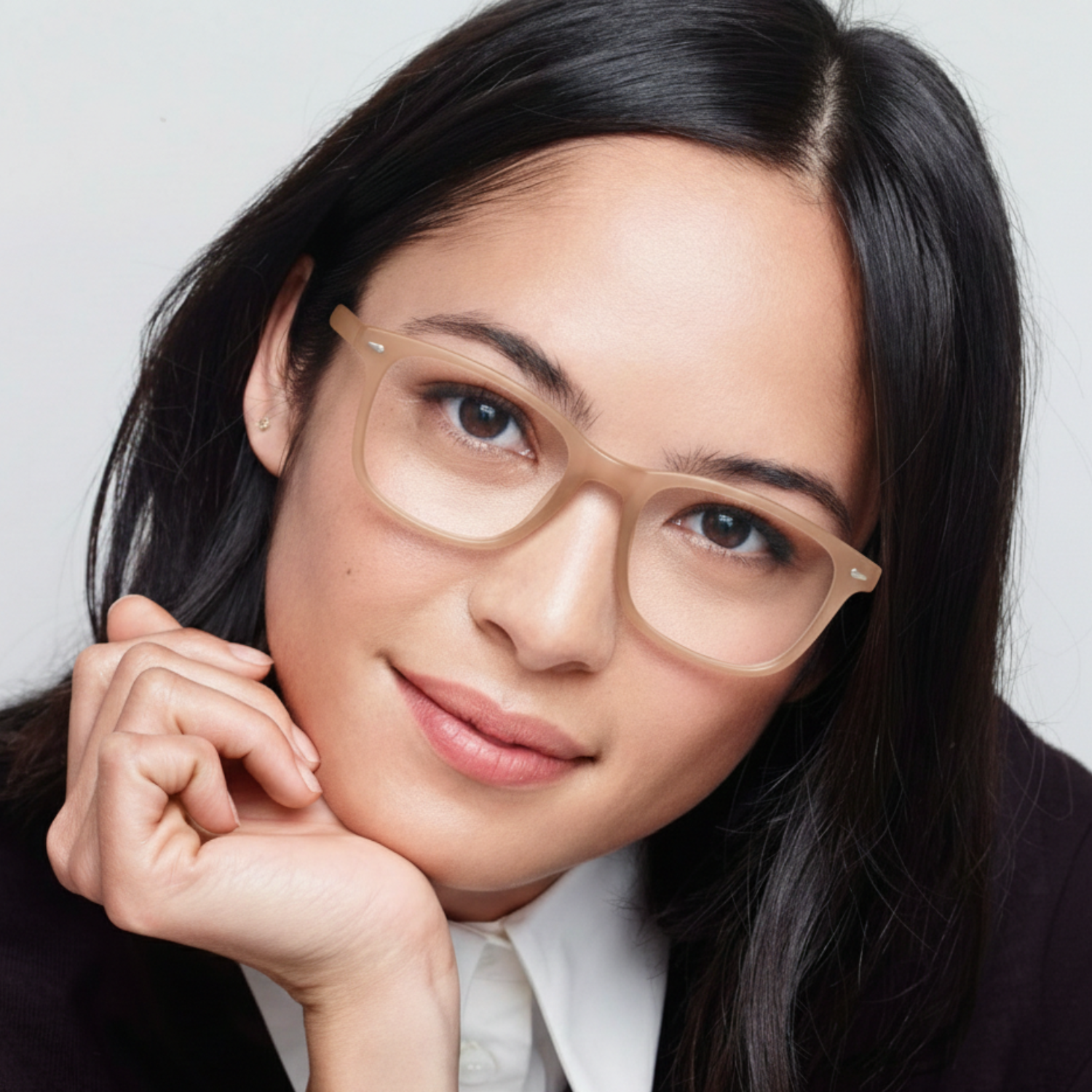 OG Square Modern Full Rim Eyeglasses for Men & Women – Brown & Grey