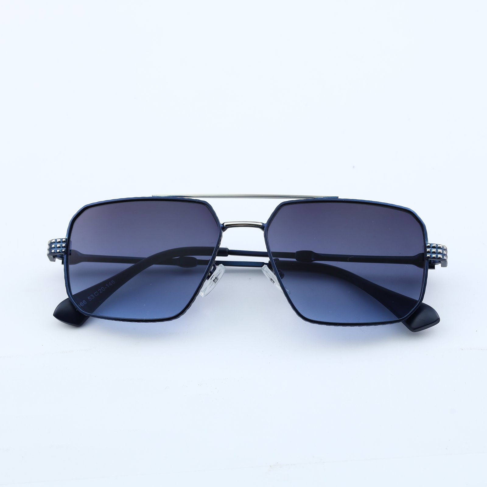 OG Steel Blue | Textured Edge Square Gradient Sunglasses