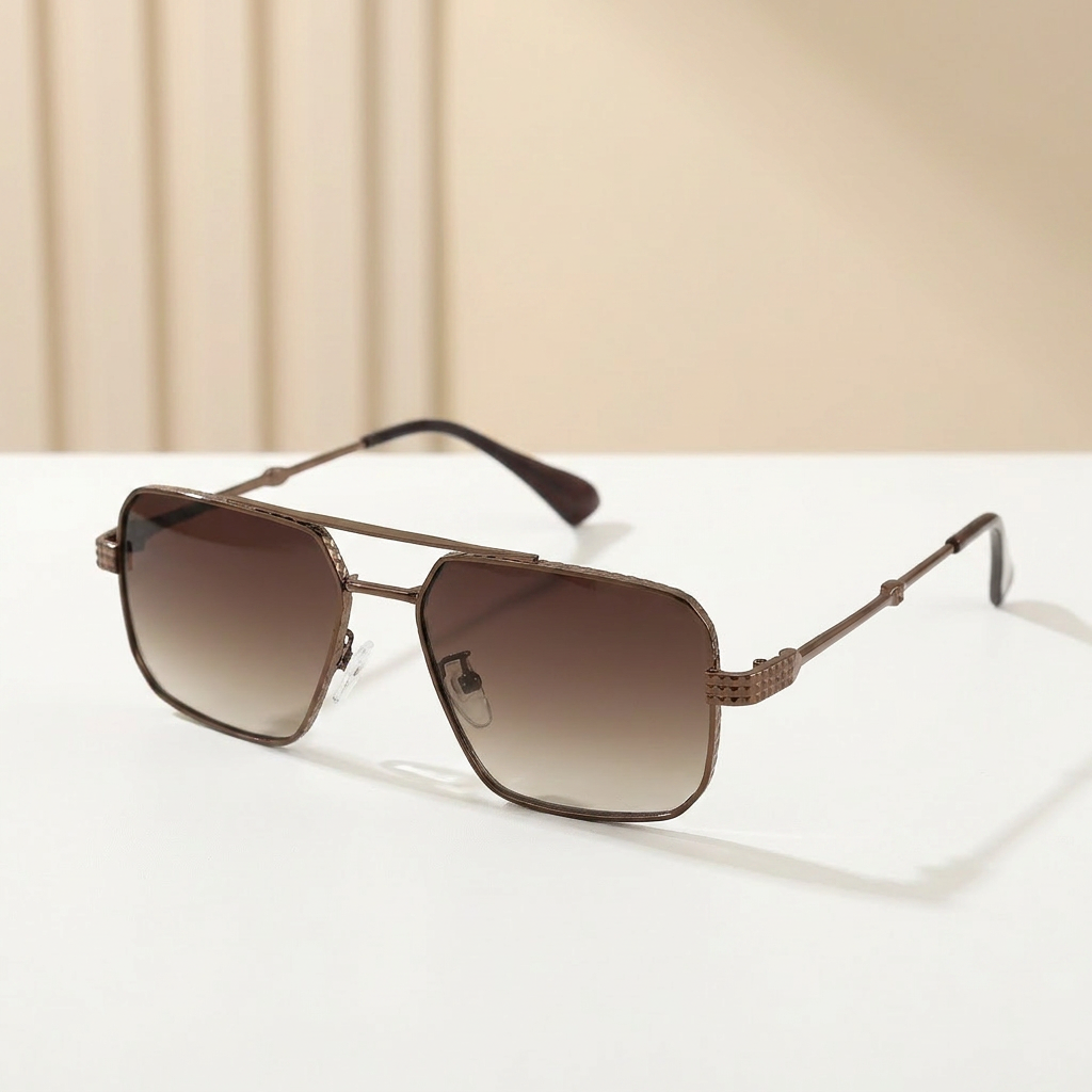 OG Steel Prism Edge | Textured Square Gradient Sunglasses