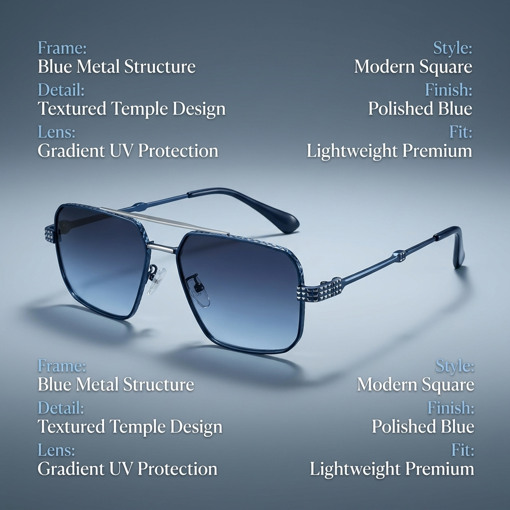 OG Steel Prism Edge | Textured Square Gradient Sunglasses