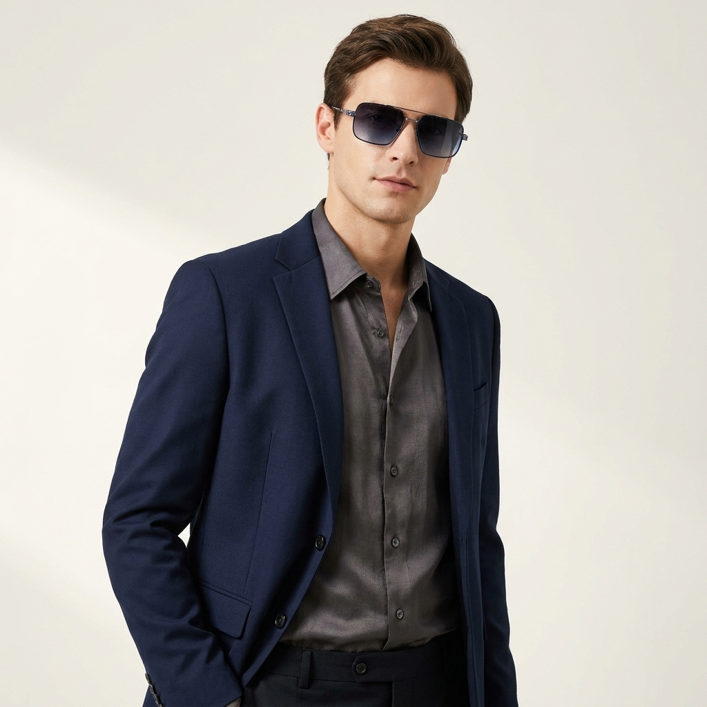 OG Steel Prism Edge | Textured Square Gradient Sunglasses