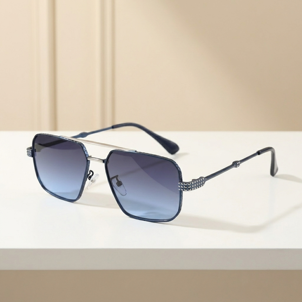 OG Steel Prism Edge | Textured Square Gradient Sunglasses