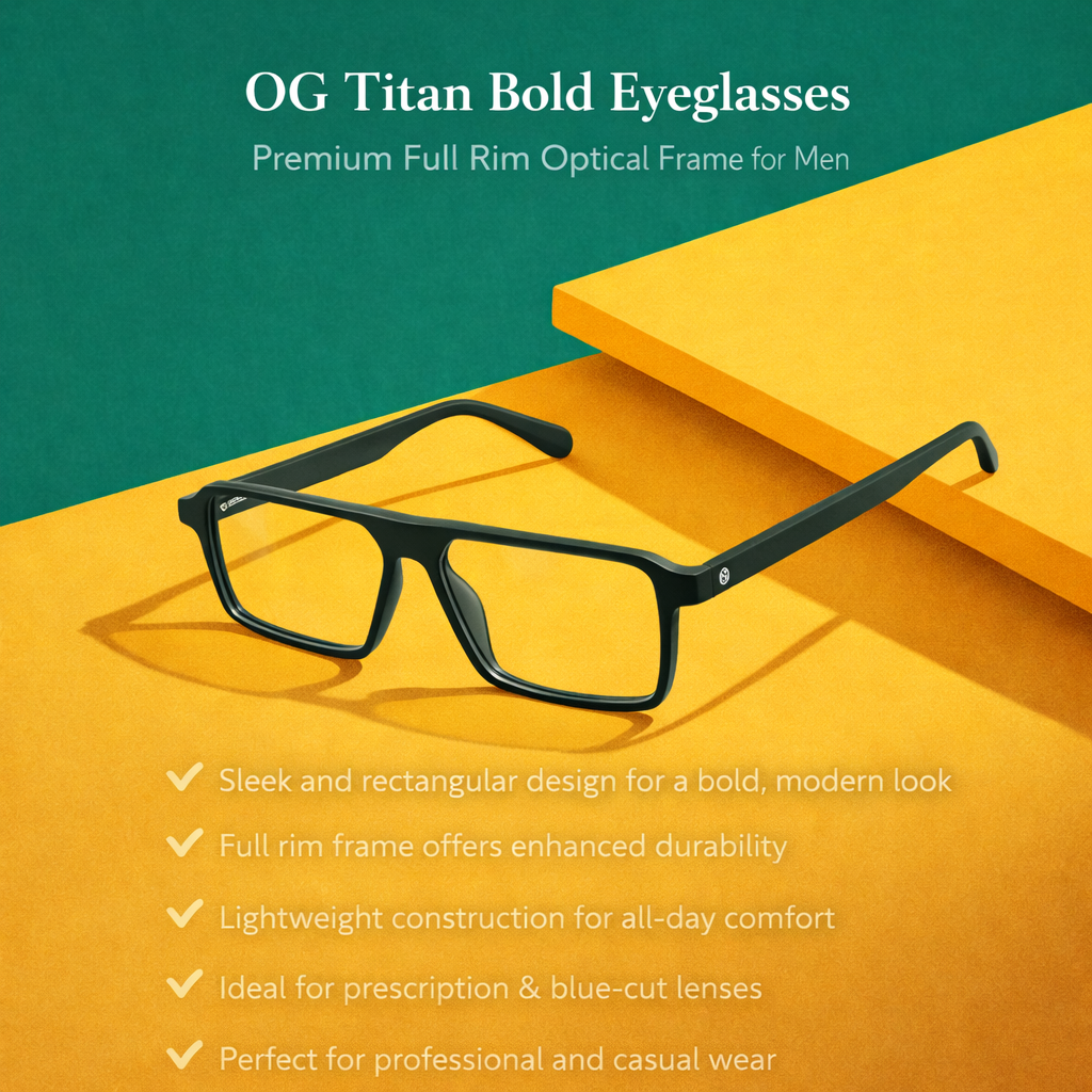 OG Titan Bold Eyeglasses | Premium Full Rim Optical Frame for Men