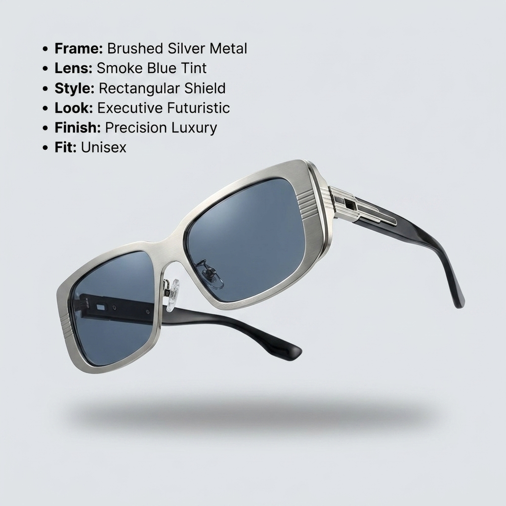 OG Titan Drift | Gunmetal Shield Blue Gradient Sunglasses