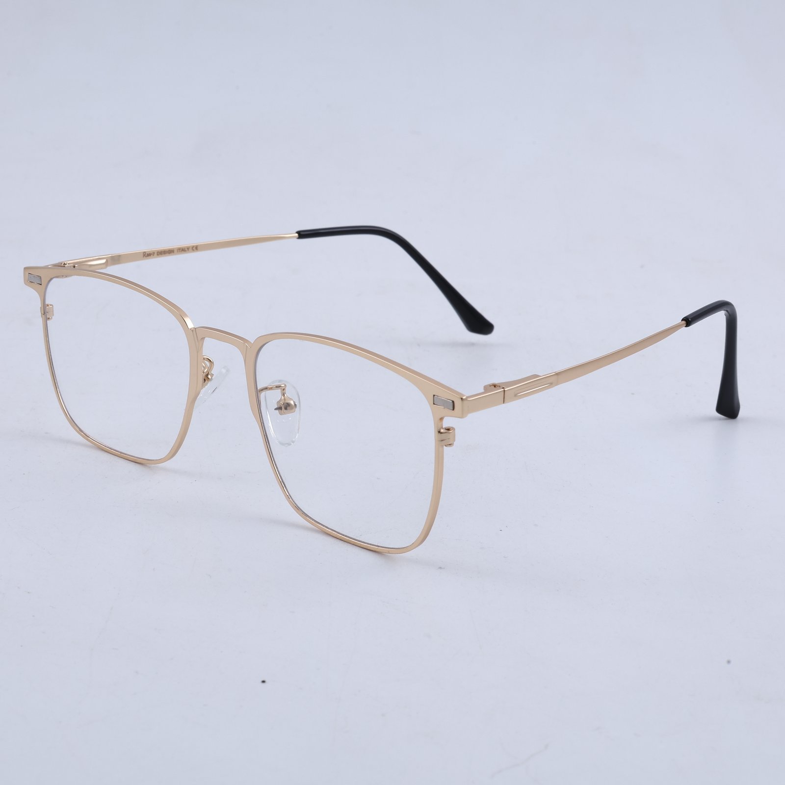 OG Titan Flex | Luxury Gold Magnetic Clip-On Square Eyeglasses with Interchangeable Sun & Night Driving Lenses