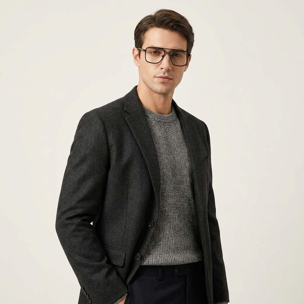 OG Titan Men’s Eyeglasses | Premium Metal Square Optical Frame