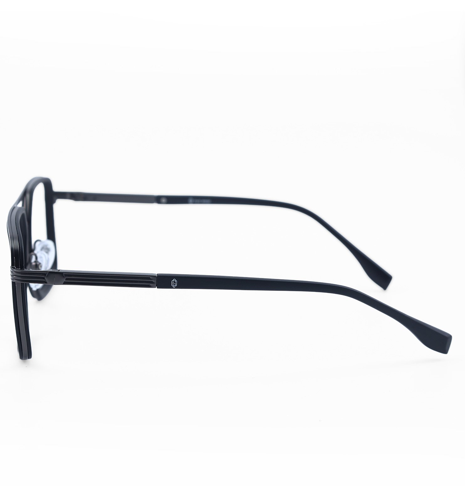 OG Titan Men’s Eyeglasses | Premium Metal Square Optical Frame in Black & Violet