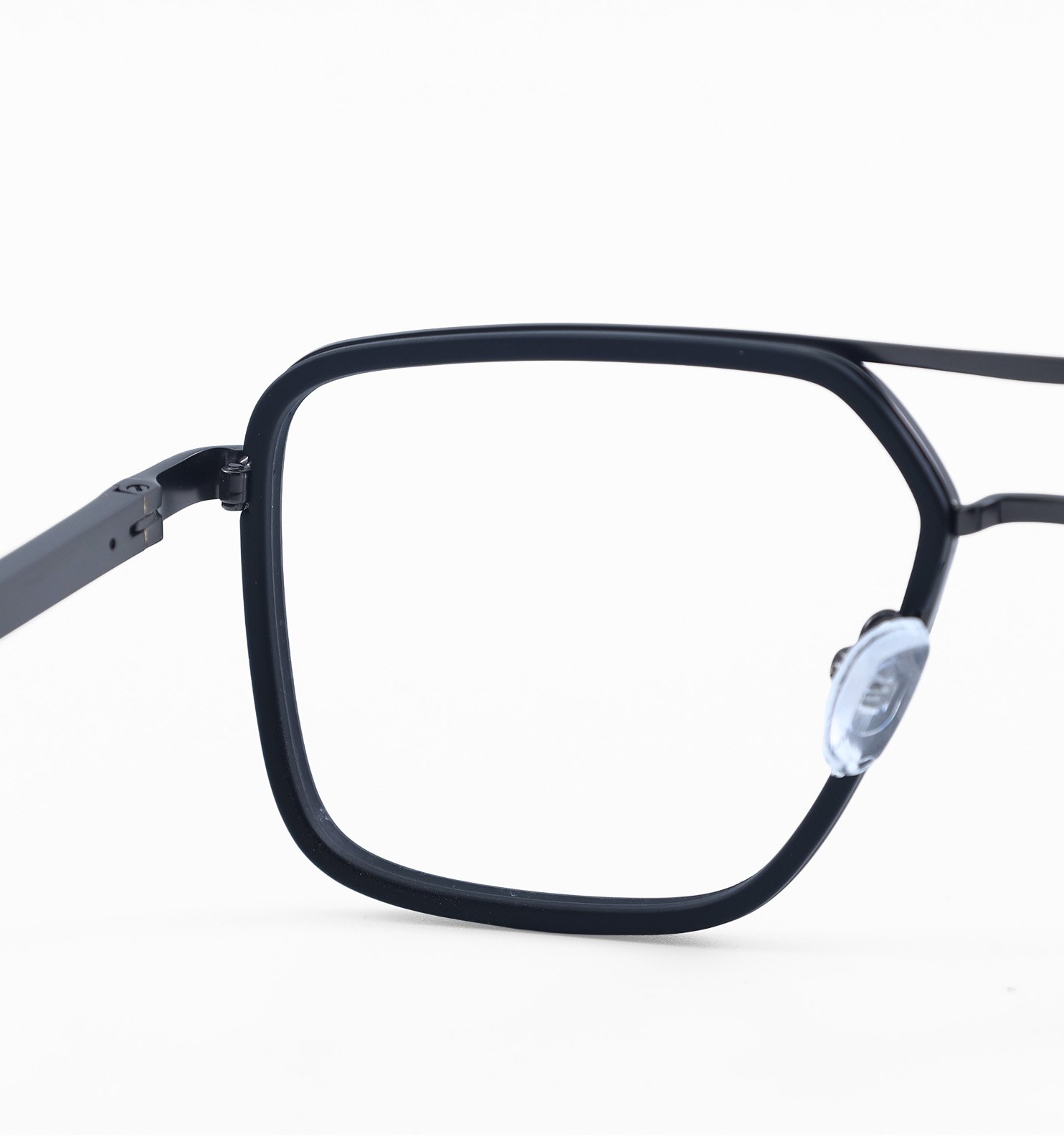 OG Titan Men’s Eyeglasses | Premium Metal Square Optical Frame in Black & Violet