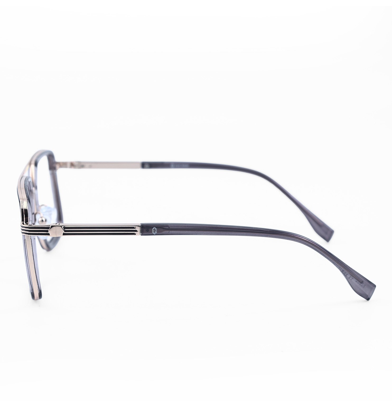 OG Titan Men’s Eyeglasses | Premium Metal Square Optical Frame in Black & Violet