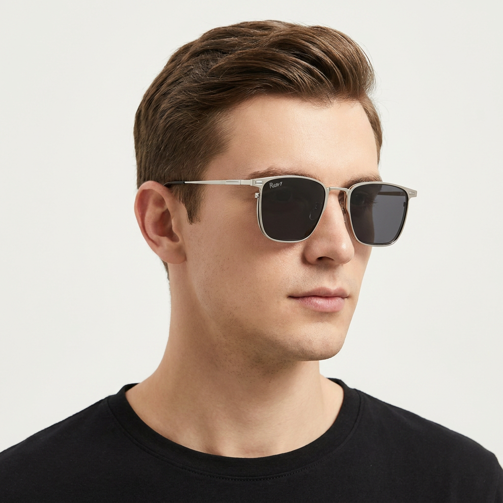 OG Titanium Eclipse | Premium Silver Magnetic Clip-On Eyewear