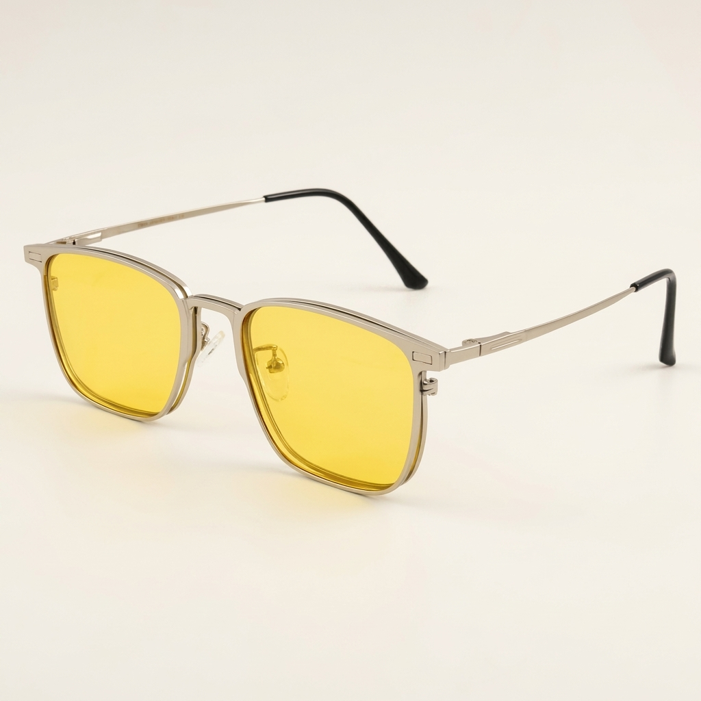 OG Titanium Eclipse | Premium Silver Magnetic Clip-On Eyewear