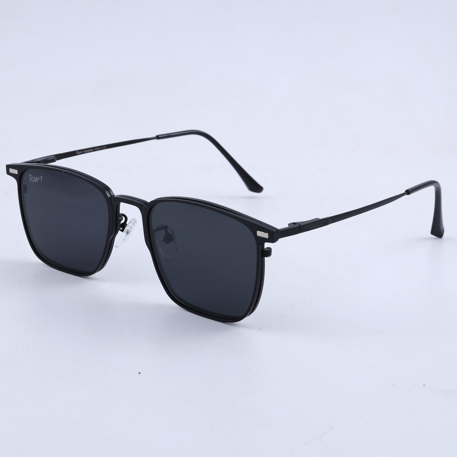 OG Titanium Eclipse | Luxury Matte Black Magnetic Clip-On Eyewear with Dual Lens Set