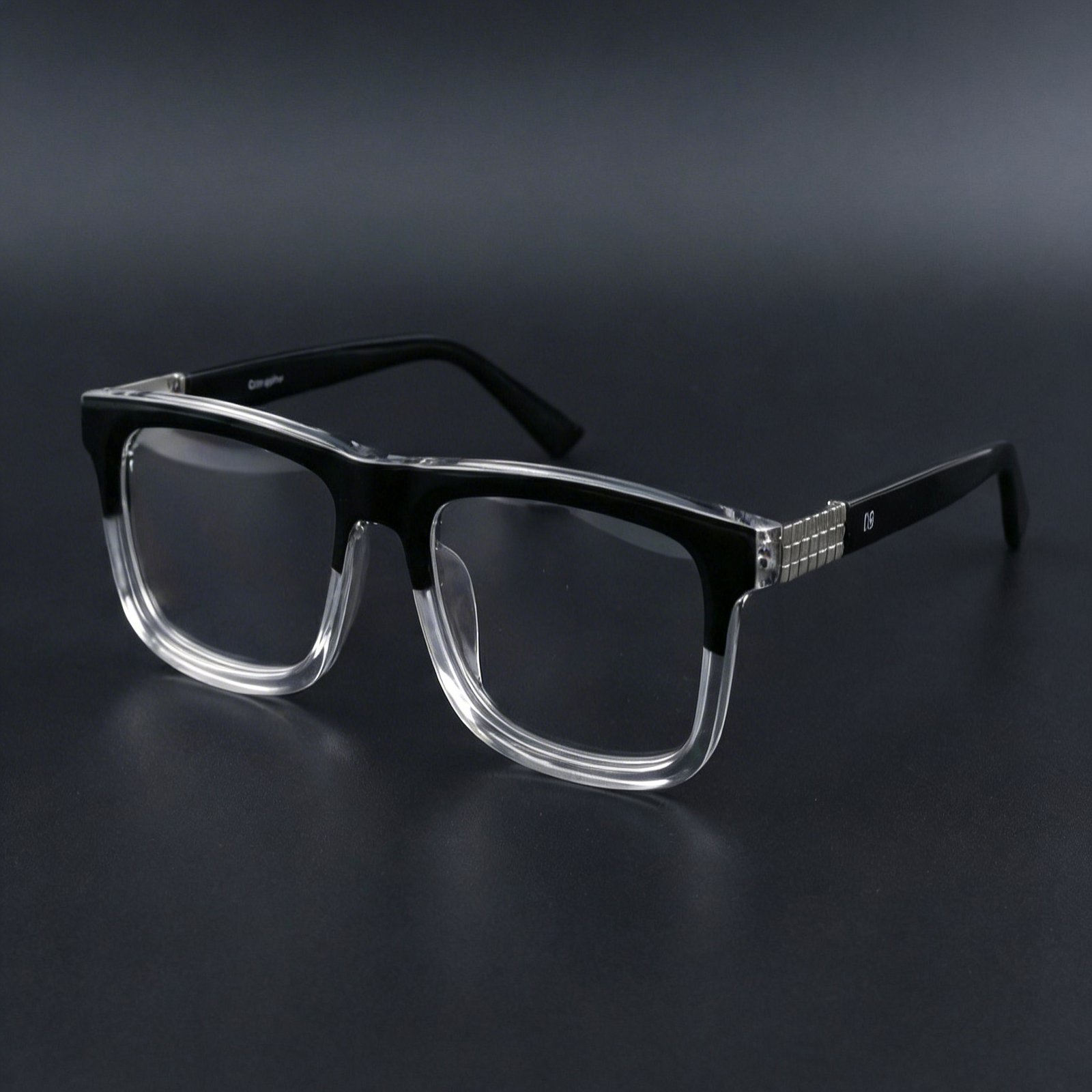 OG Urban Frost Full Rim Square Eyeglasses | Dual Tone Transparent Premium Optical Frame for Men