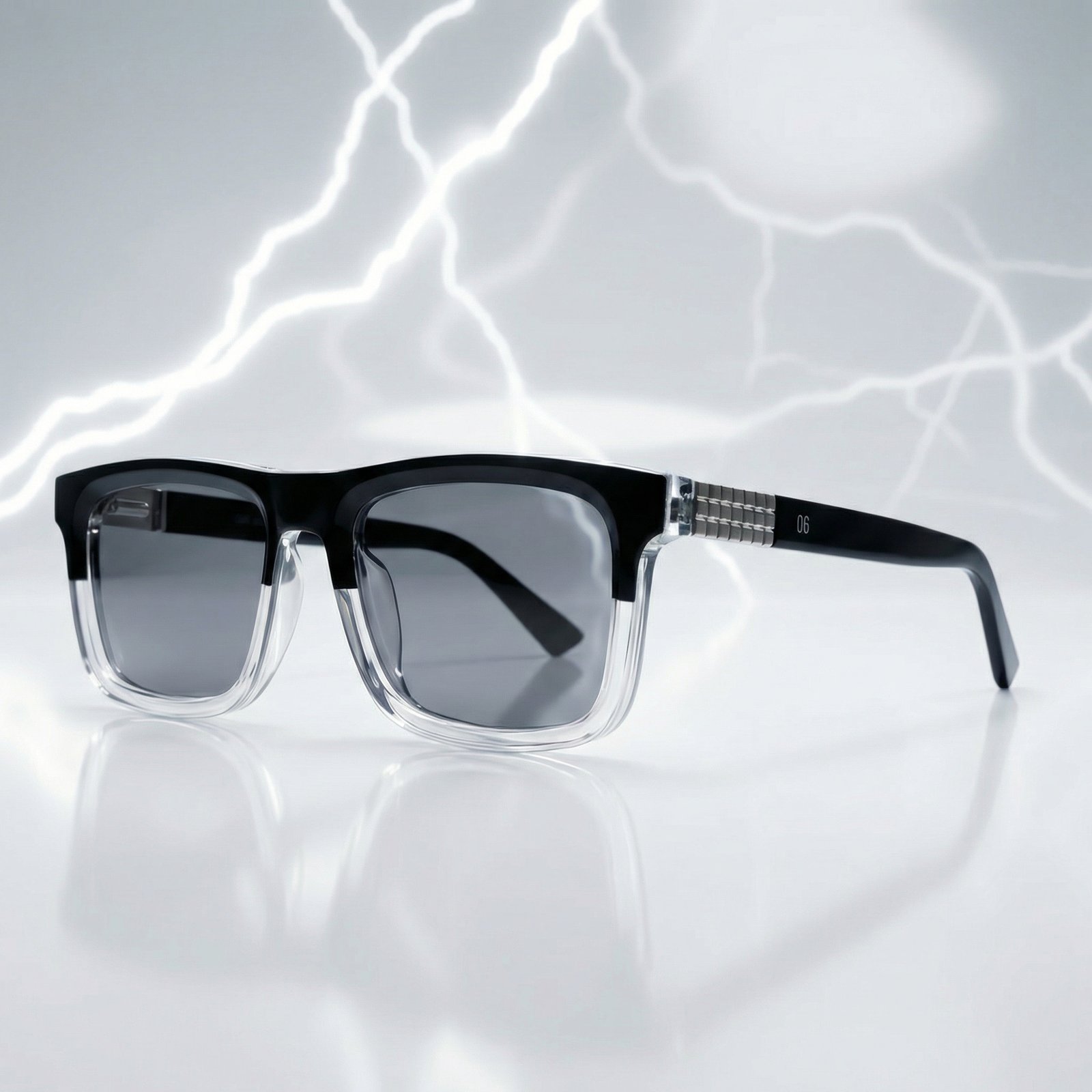 OG Urban Frost Full Rim Square Eyeglasses | Dual Tone Transparent Premium Optical Frame for Men