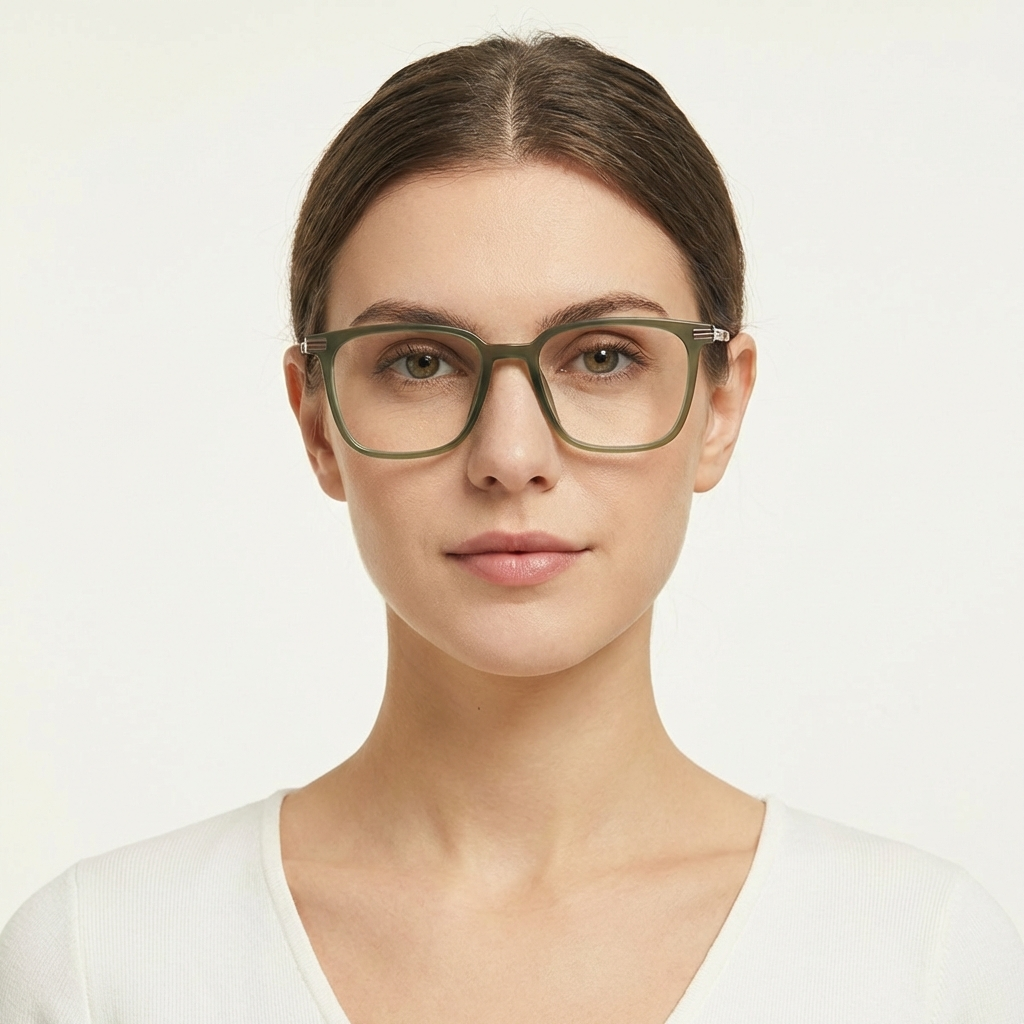 OG Urban Olive Full Rim Square Eyeglasses | Premium Lightweight Designer Optical Frame for Men