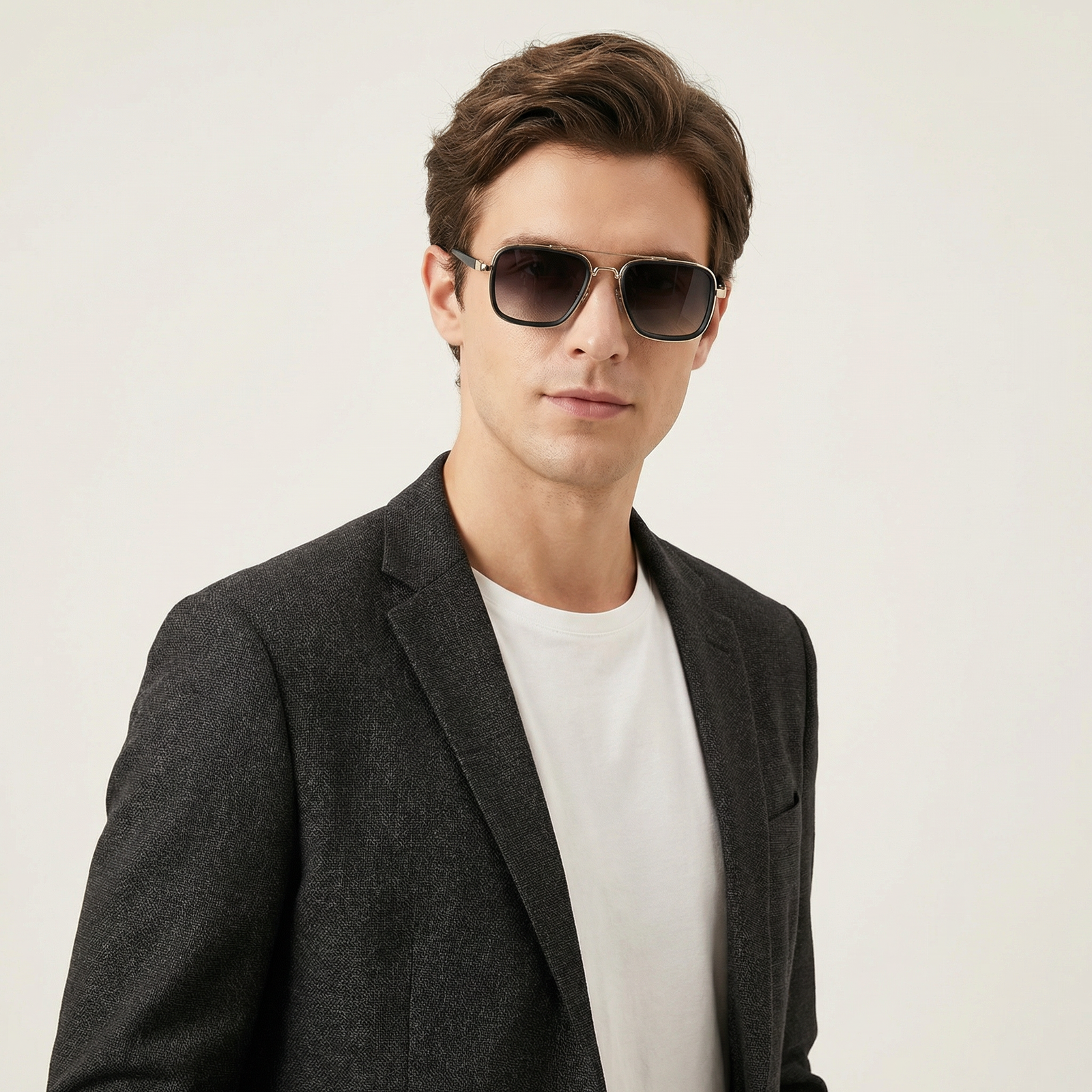 OG Urban Titan Aviator | Gold & Black Premium Square Sunglasses for Men