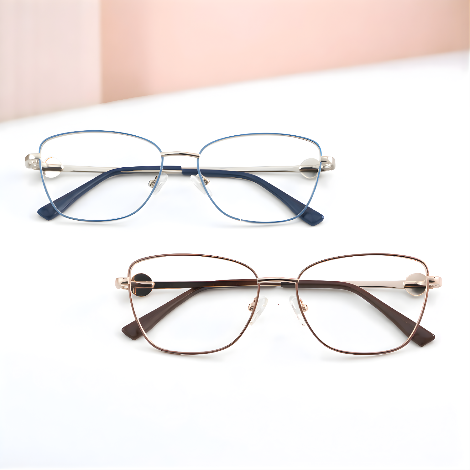 OG Vector – Metal Rectangular Women’s Eyeglasses | Elegant Lightweight Optical Frame