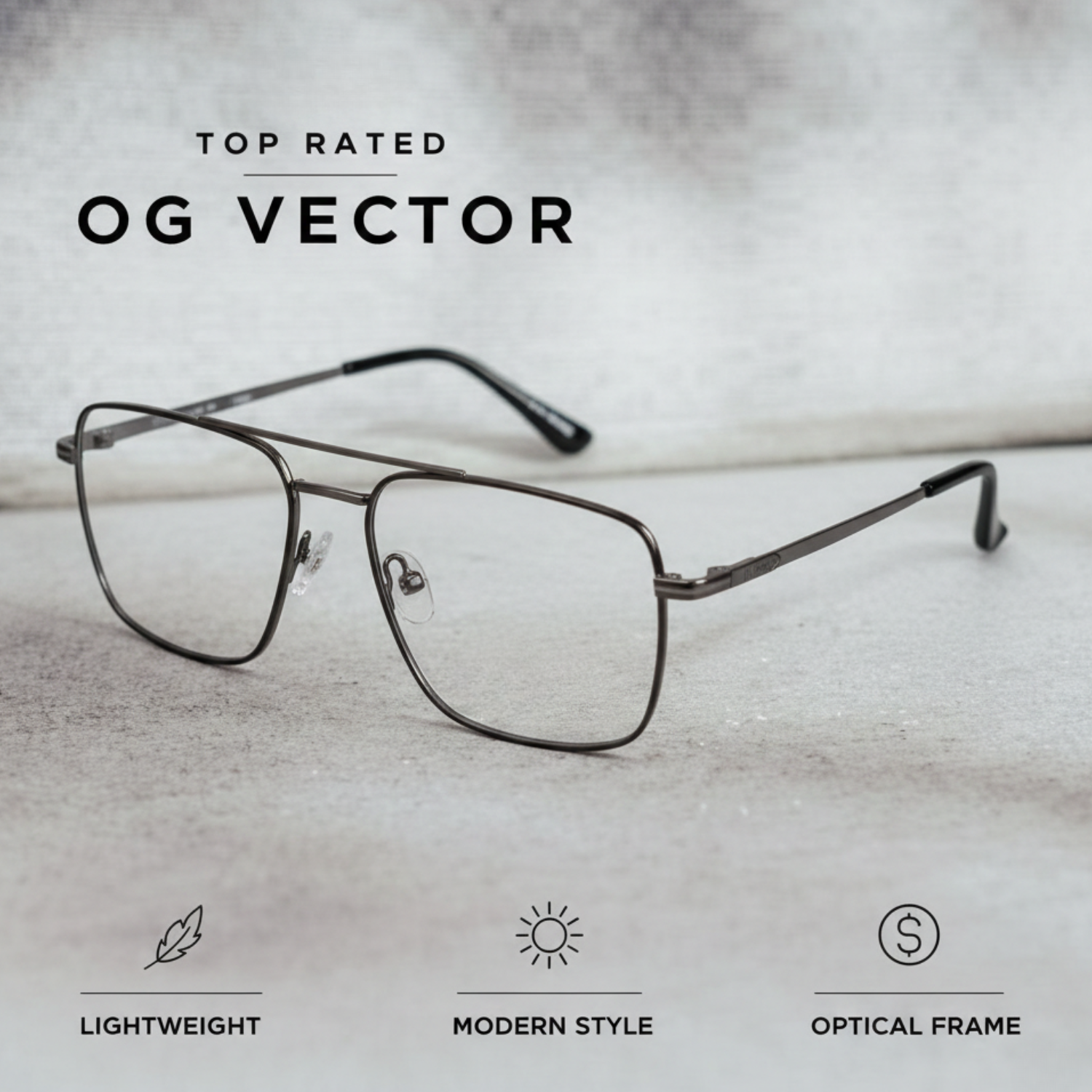 OG Vector Men’s Eyeglasses | Modern Full Rim Stylish Optical Frame