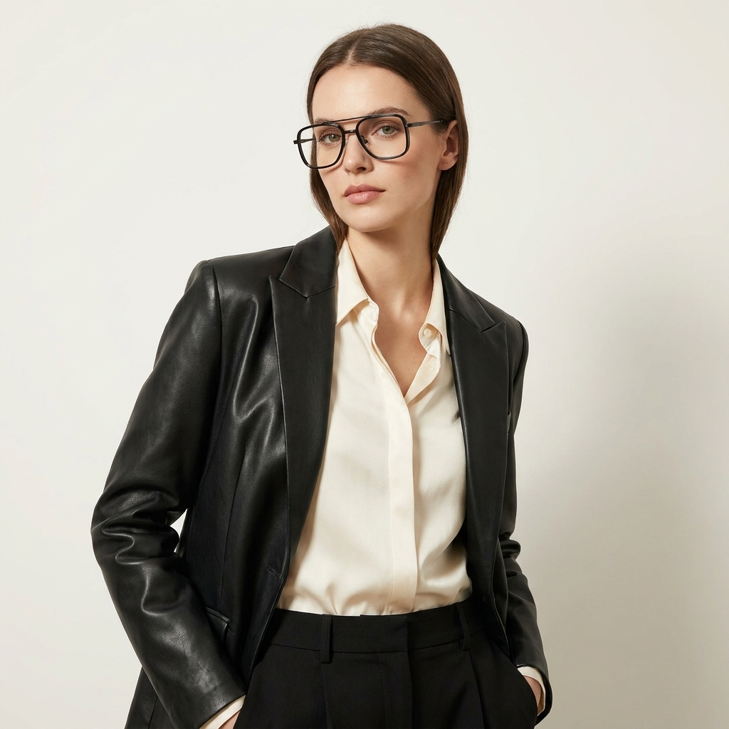 OG Vintage Square Metal Eyeglasses – Full Rim Frame