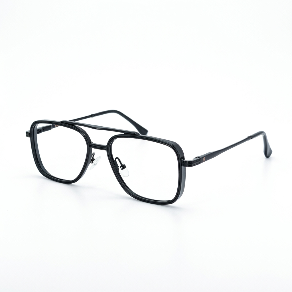 OG Vintage Square Metal Eyeglasses – Full Rim Frame