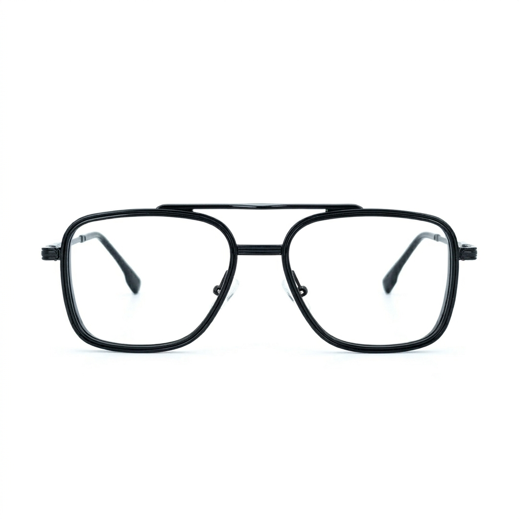 OG Vintage Square Metal Eyeglasses – Full Rim Frame