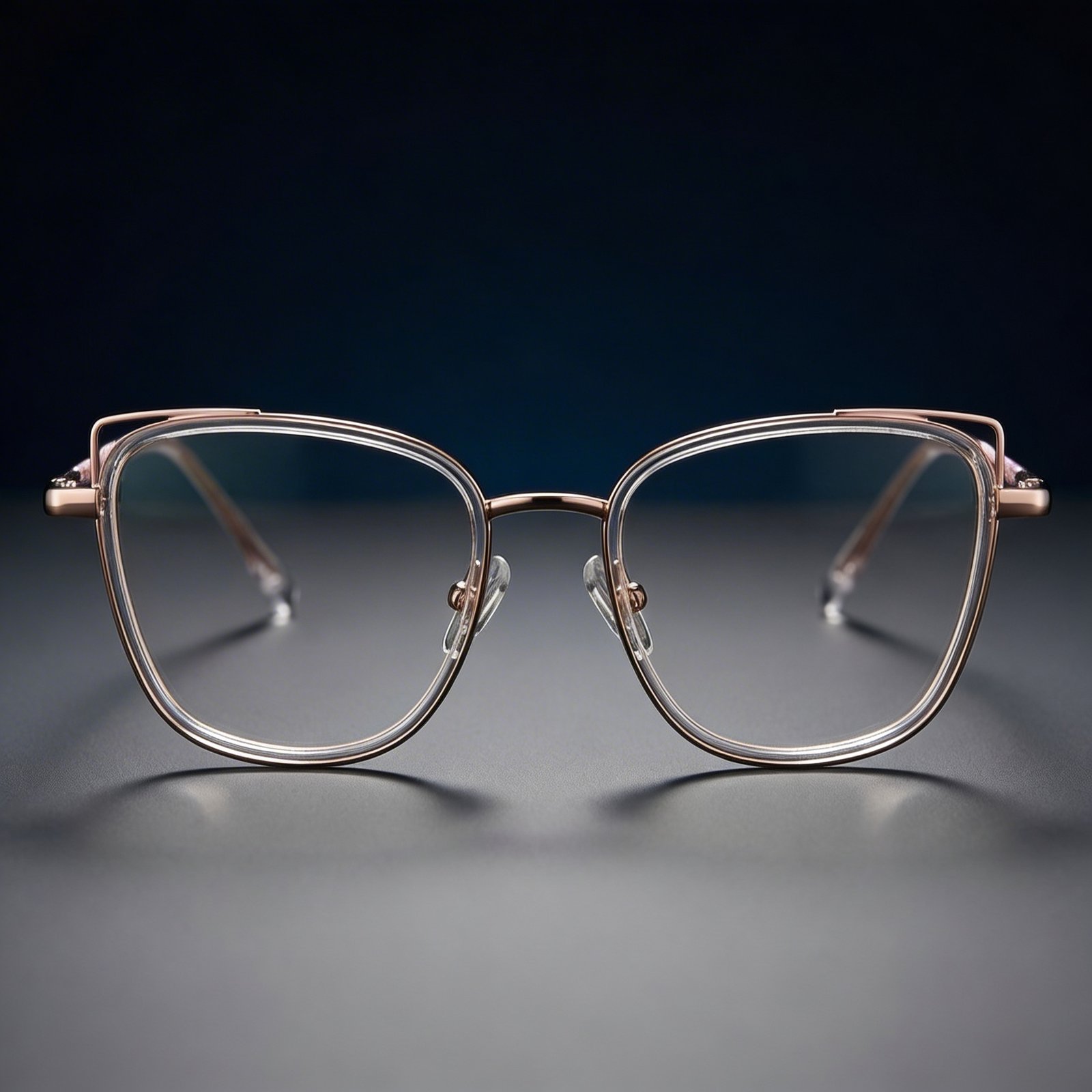 OG Cat Eye Full Rim Square Glasses | Matte Grey Frame for Women