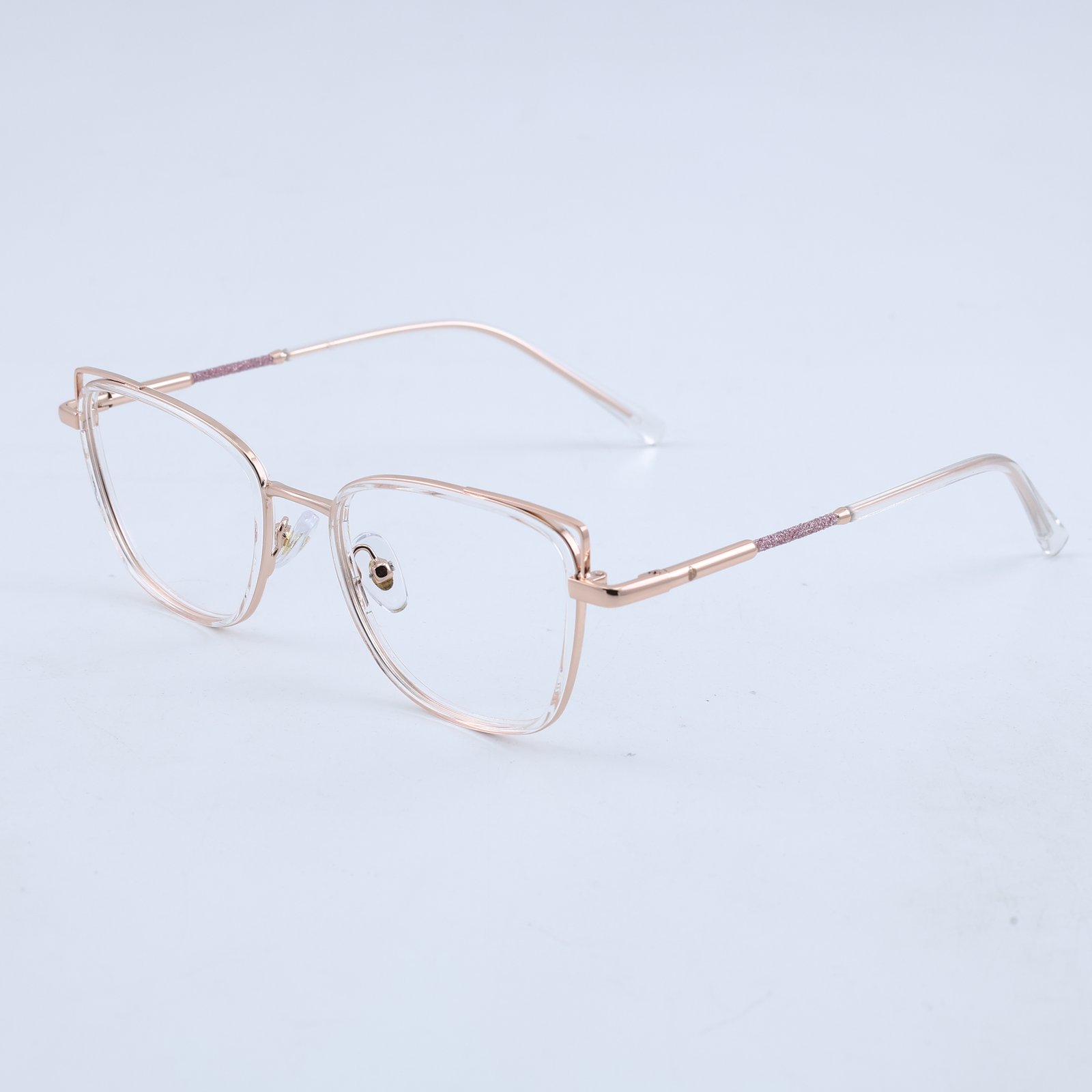 OG Cat Eye Full Rim Square Glasses | Matte Grey Frame for Women