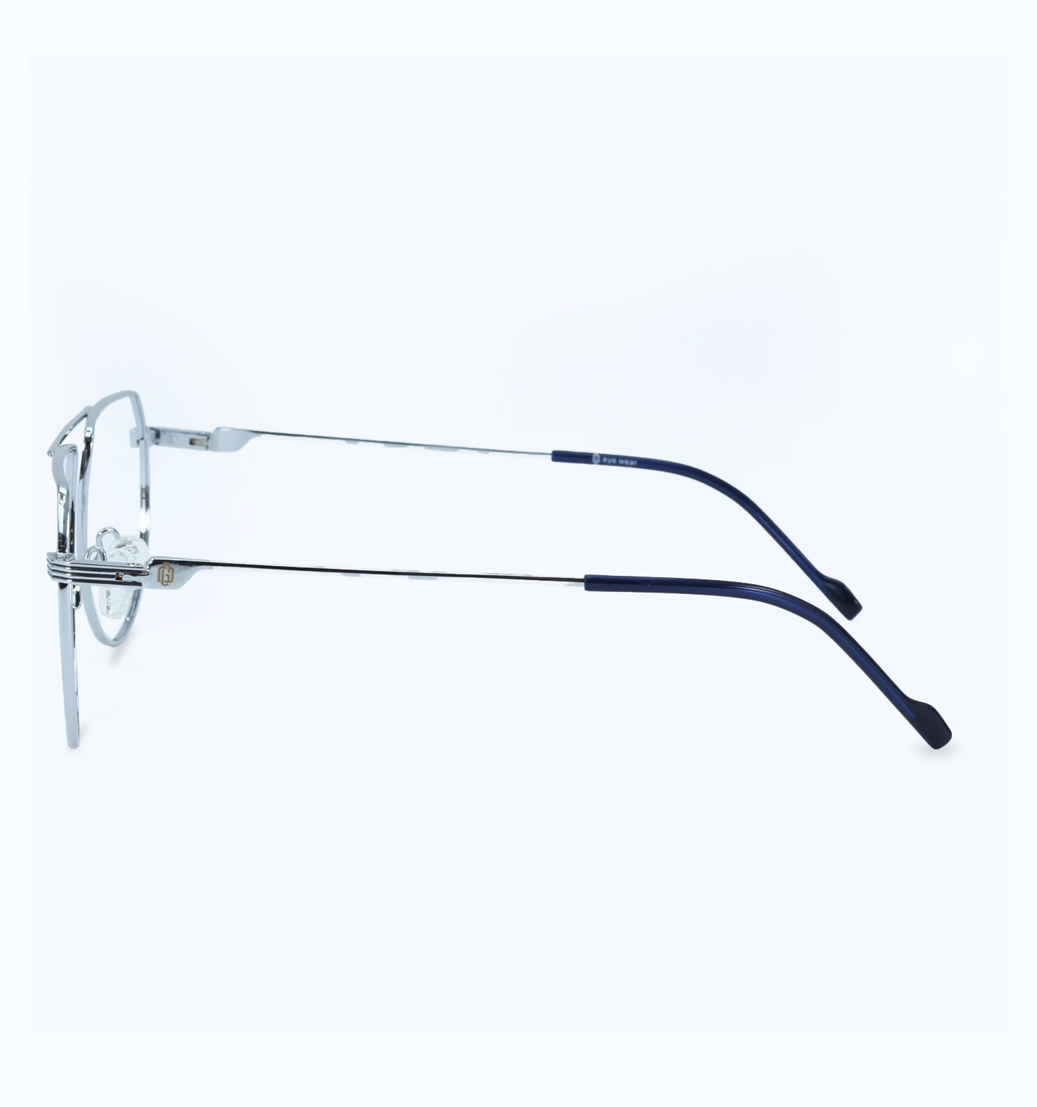 Retro Pilot Lightweight Metal Full Rim Eyeglasses – Classic Aviator Frame | Available in Grey & Golden