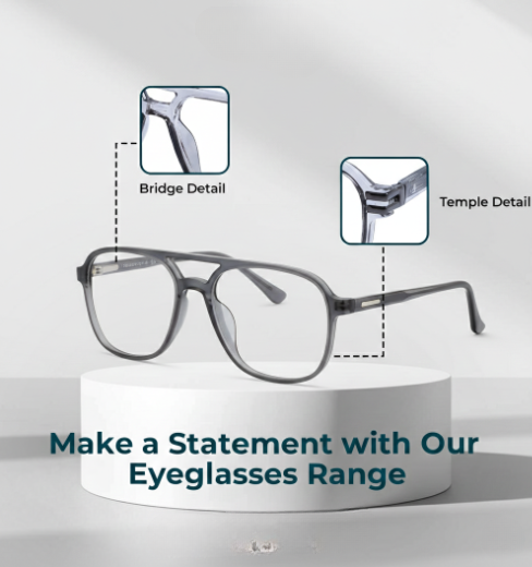 Square Drive Blue-Block Square Eyeglasses for Men & Women | Black, Brown & Grey