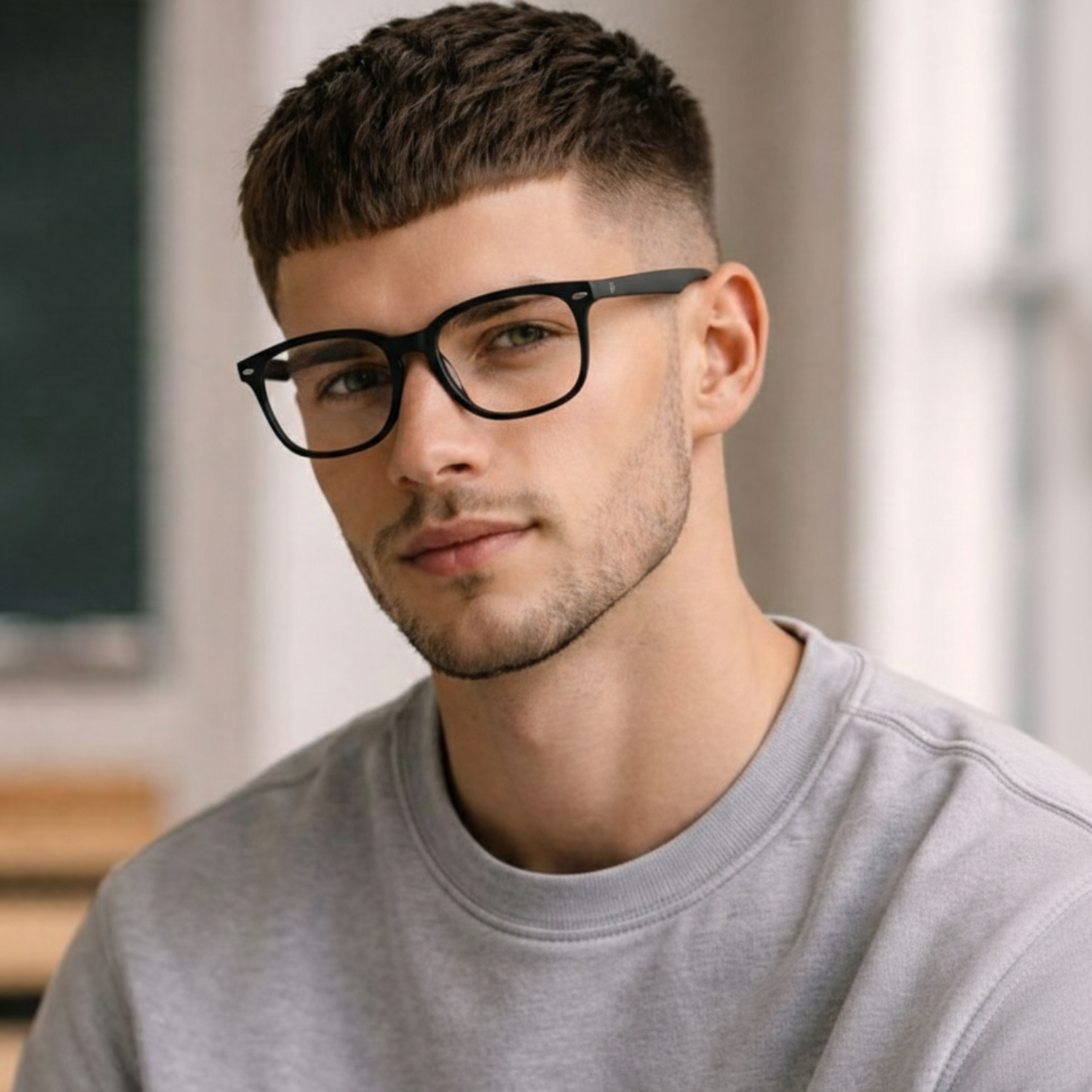 Square Everyday Blue-Block Eyeglasses | Full Rim Digital Protection Frame (Grey, Black, Green)