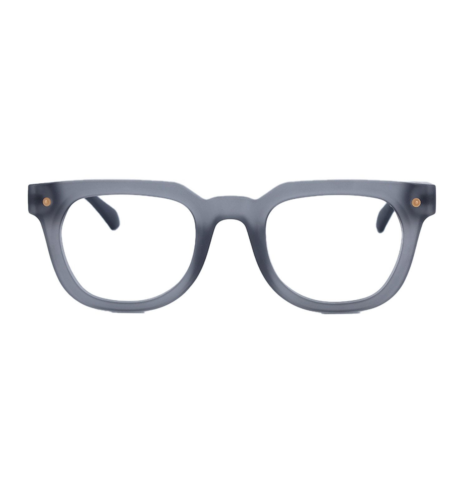 Square Modern Blue-Block Eyeglasses for Men & Women | Red & Yellow Frame