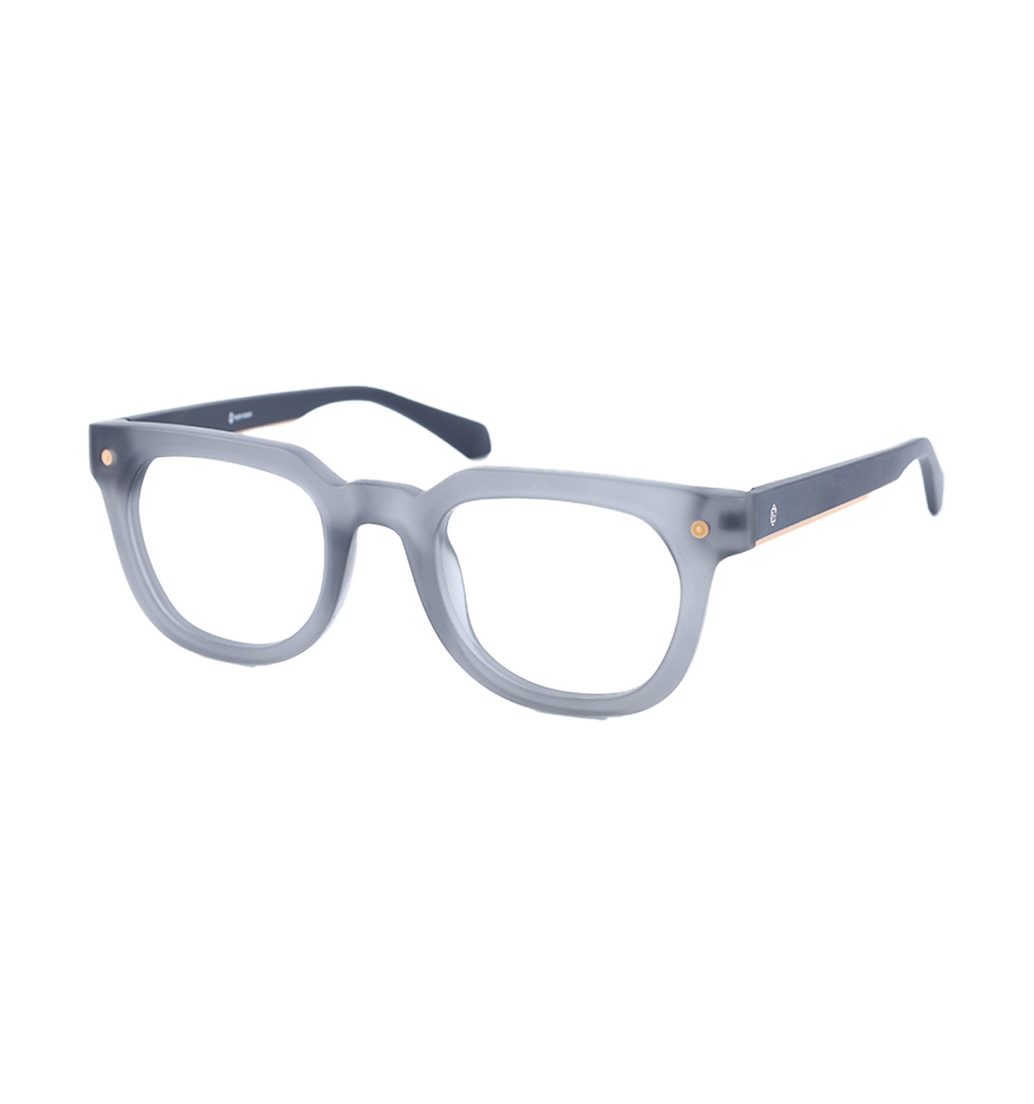 Square Modern Blue-Block Eyeglasses for Men & Women | Red & Yellow Frame