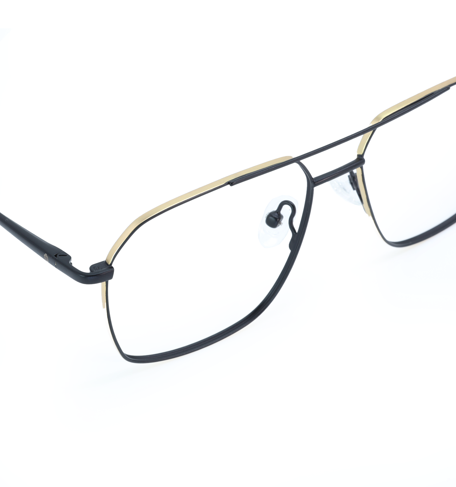 Thin Pilot Full Rim Metal Weightless Eyeglasses – Ultra-Light Aviator Frame | Available in Black & Grey