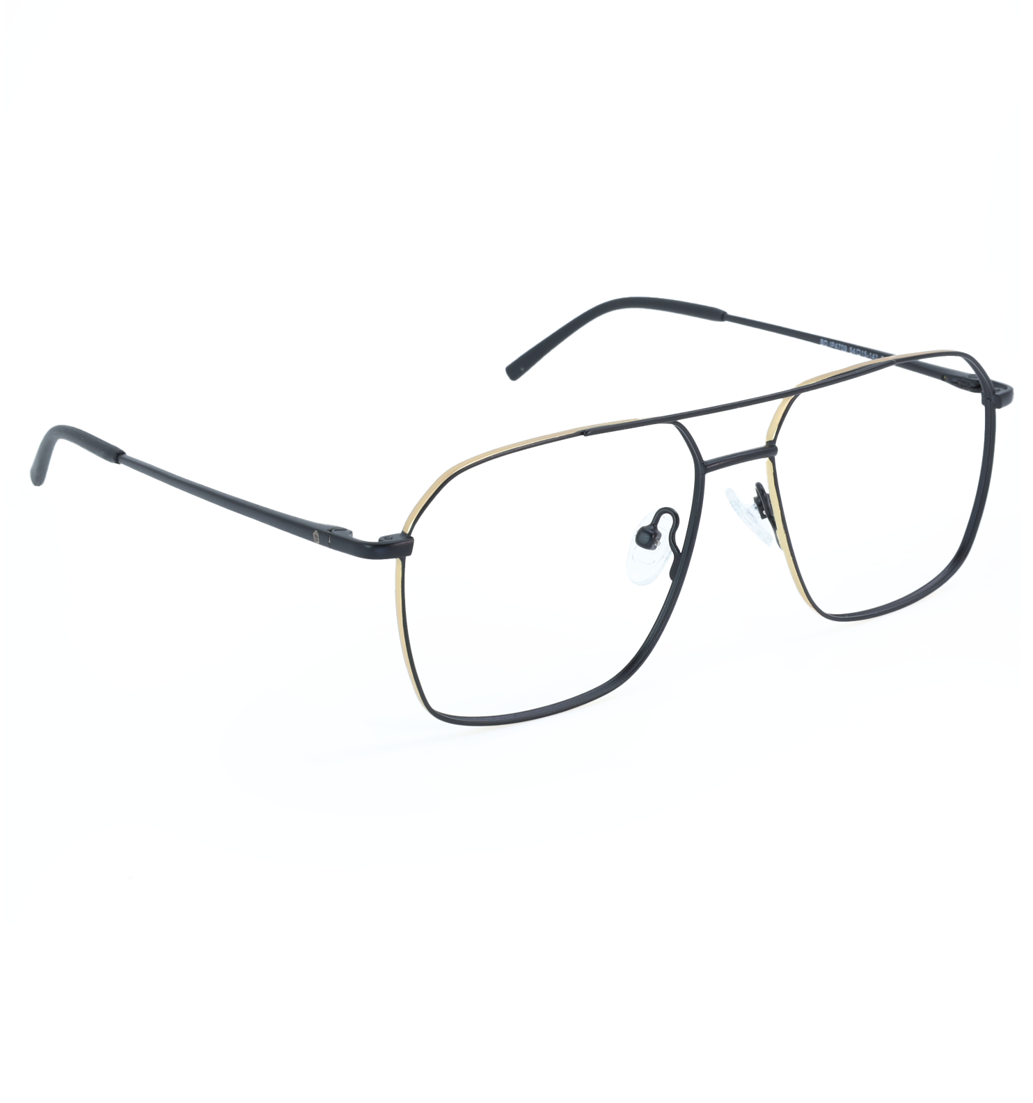 Thin Pilot Full Rim Metal Weightless Eyeglasses – Ultra-Light Aviator Frame | Available in Black & Grey