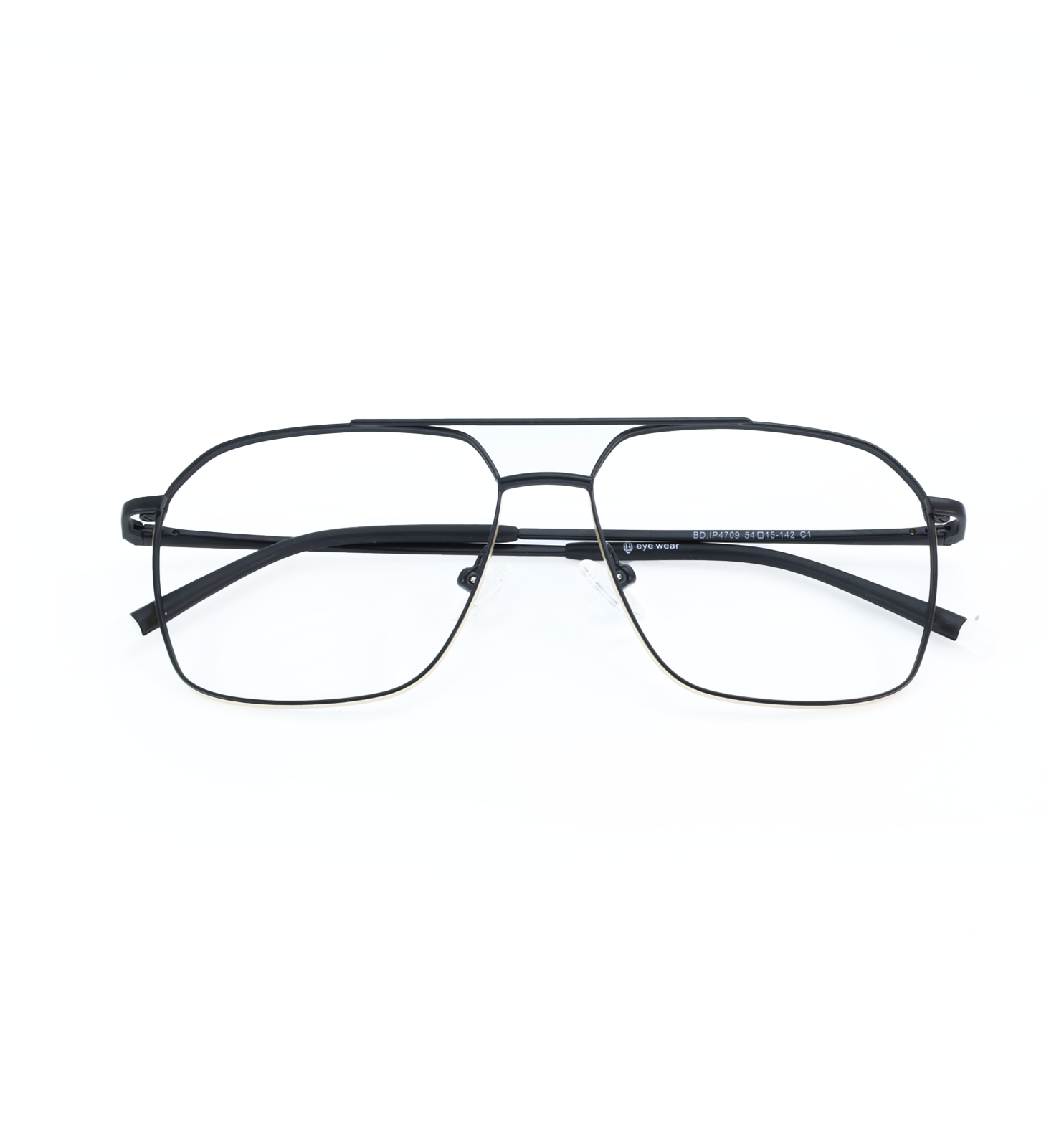 Thin Pilot Full Rim Metal Weightless Eyeglasses – Ultra-Light Aviator Frame | Available in Black & Grey