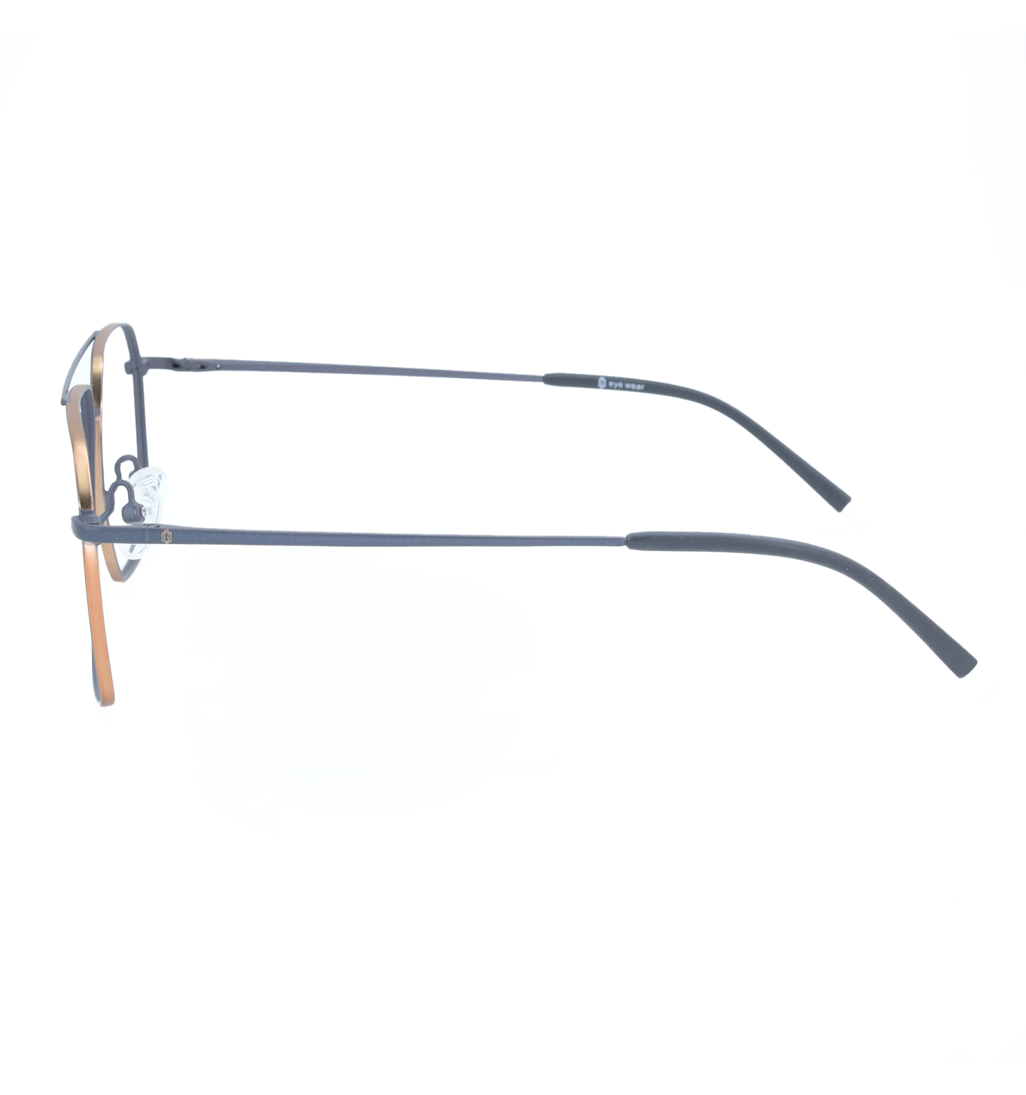 Thin Pilot Full Rim Metal Weightless Eyeglasses – Ultra-Light Aviator Frame | Available in Black & Grey