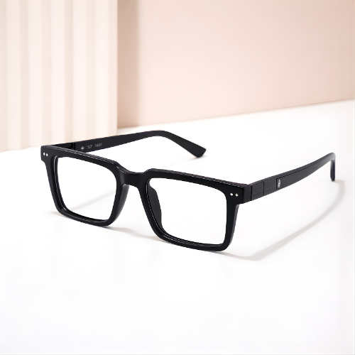Unbreakable Carbon Fibre Square Eyeglasses – Full Rim Unisex Frame