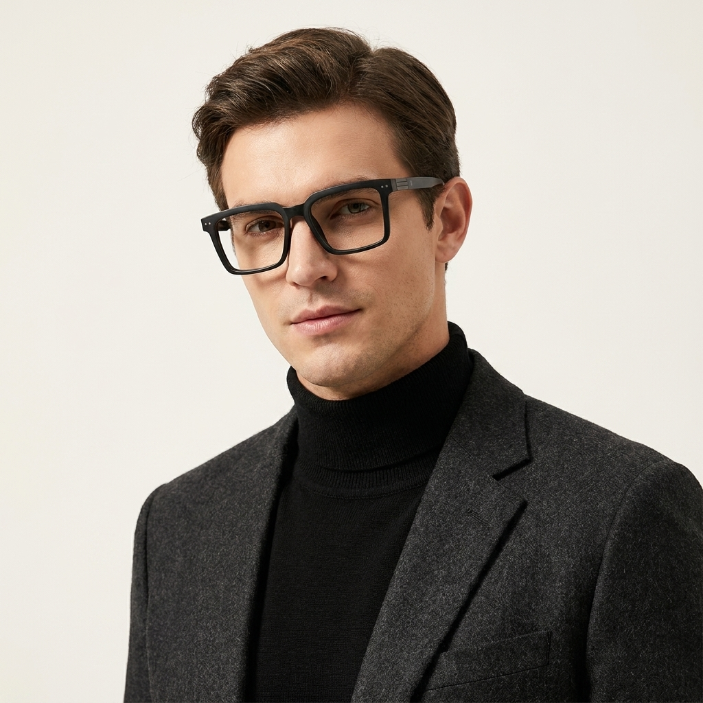 OG Unbreakable Carbon Fibre Square Eyeglasses – Full Rim Unisex Frame
