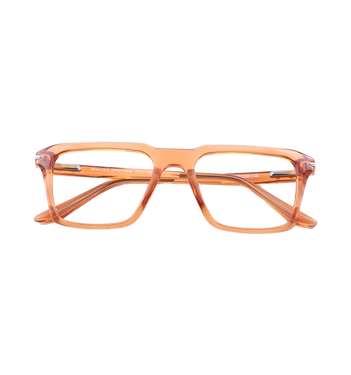 Urban Bold Square Frame Eyeglasses for Men – Orange & Yellow Full Rim Optical Glasses