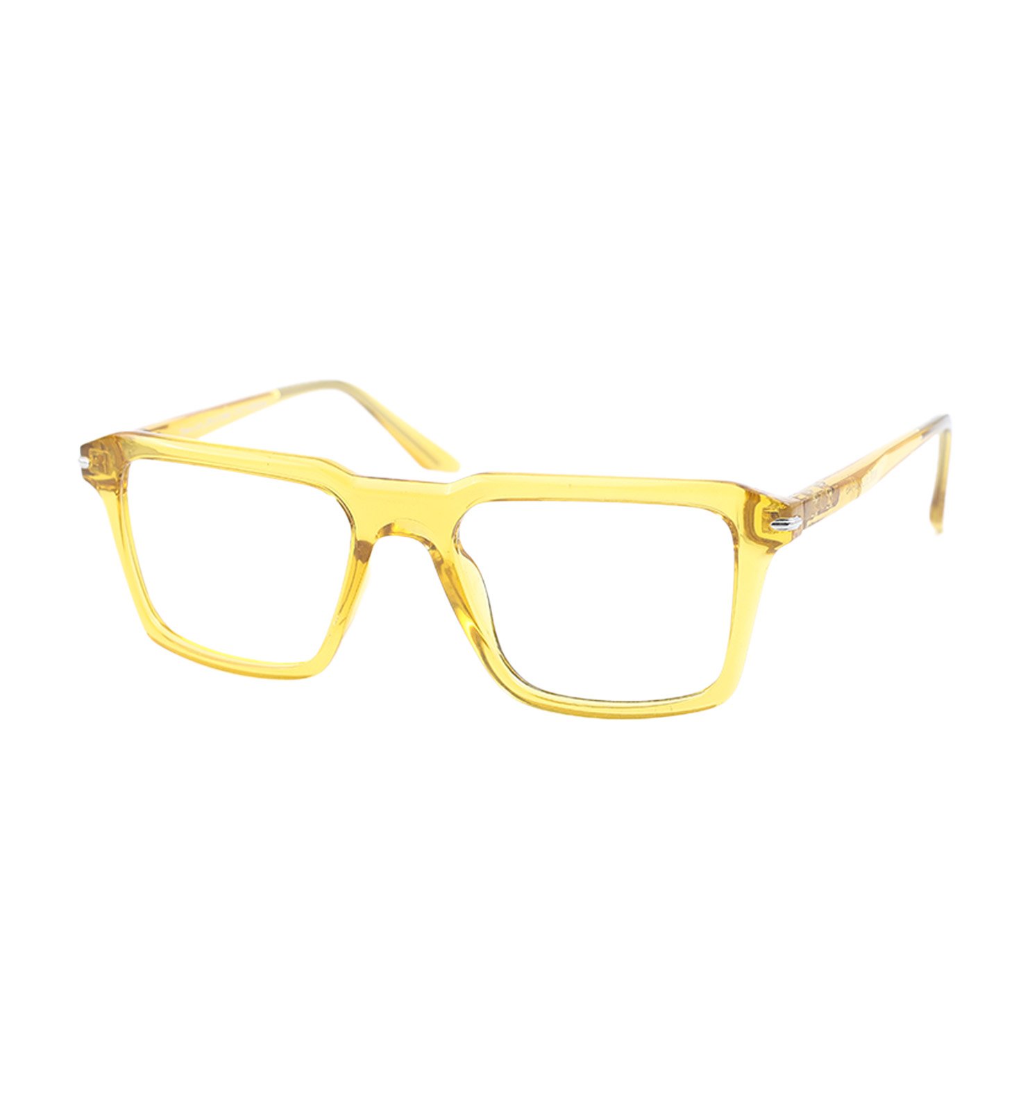Urban Bold Square Frame Eyeglasses for Men – Orange & Yellow Full Rim Optical Glasses